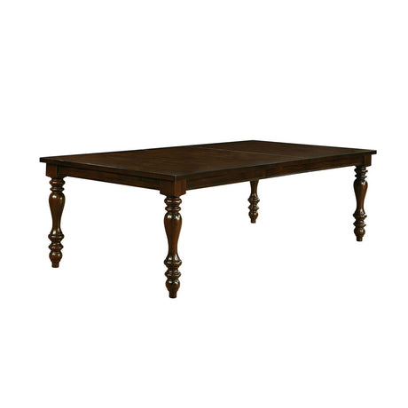 Furniture of America Hurdsfield - Dining Table - Antique Cherry / Beige | Meri Furniture