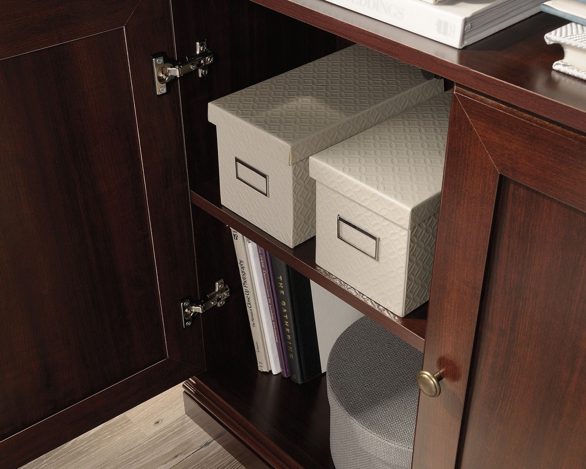 Bookcase With Doors in Select Cherry