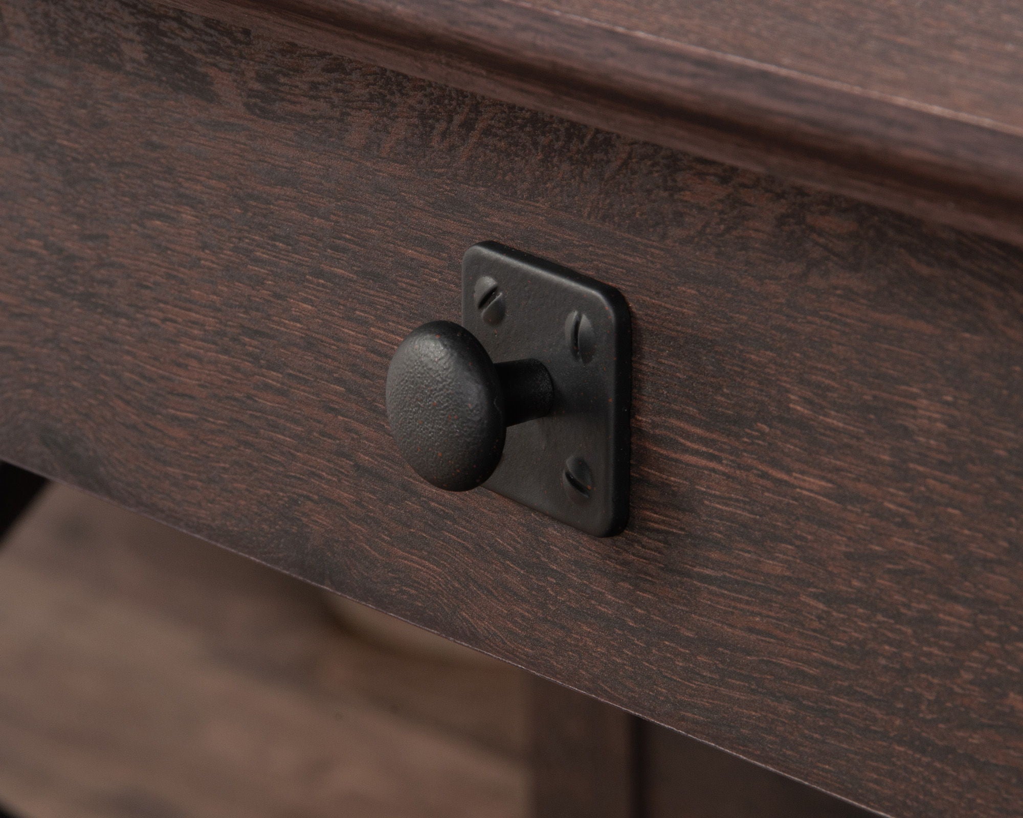 Single Pedestal Desk with Drawers, Coffee Oak