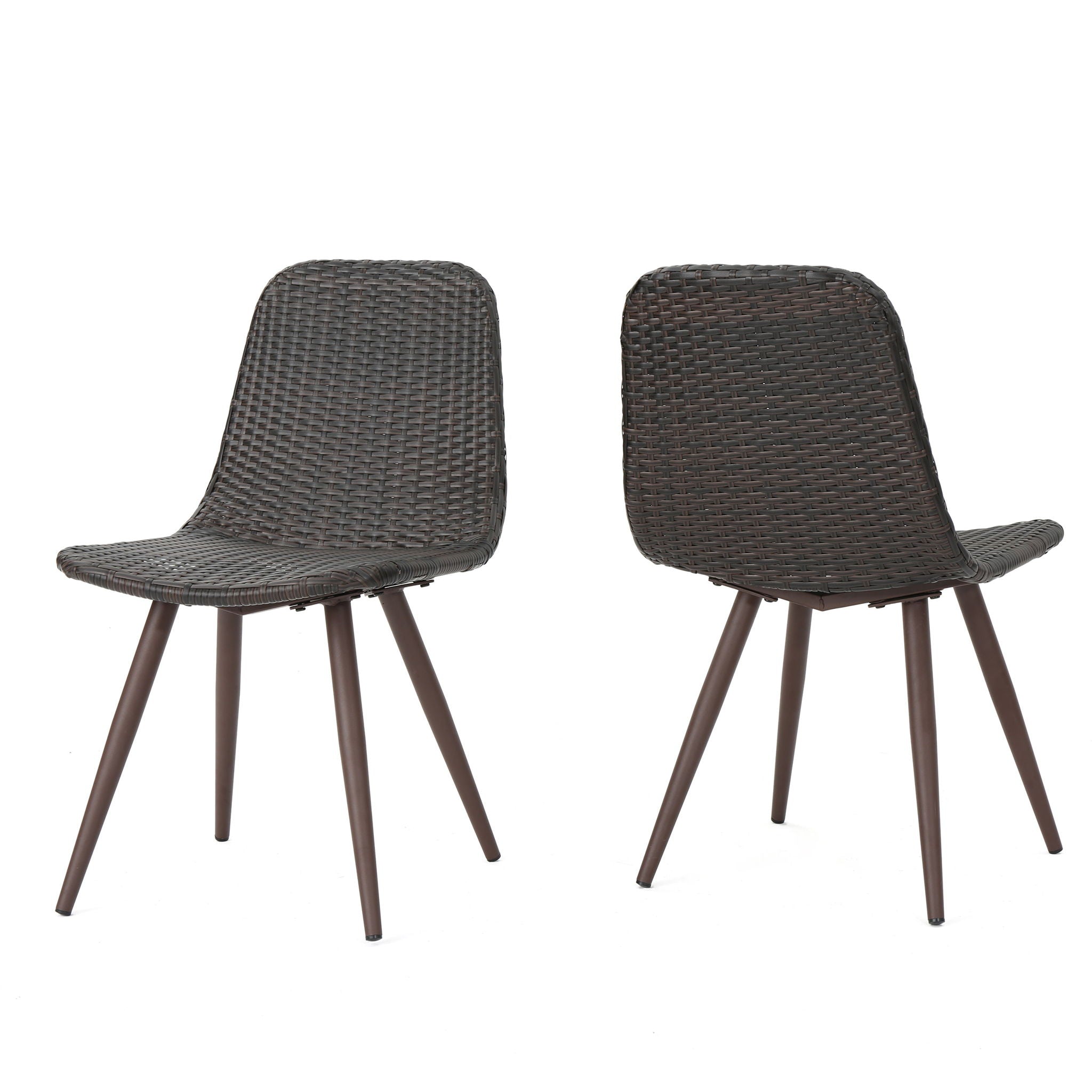 Dreamweaver - Outdoor Dining Chair With Powder Coated Legs (Set of 2) - Brown