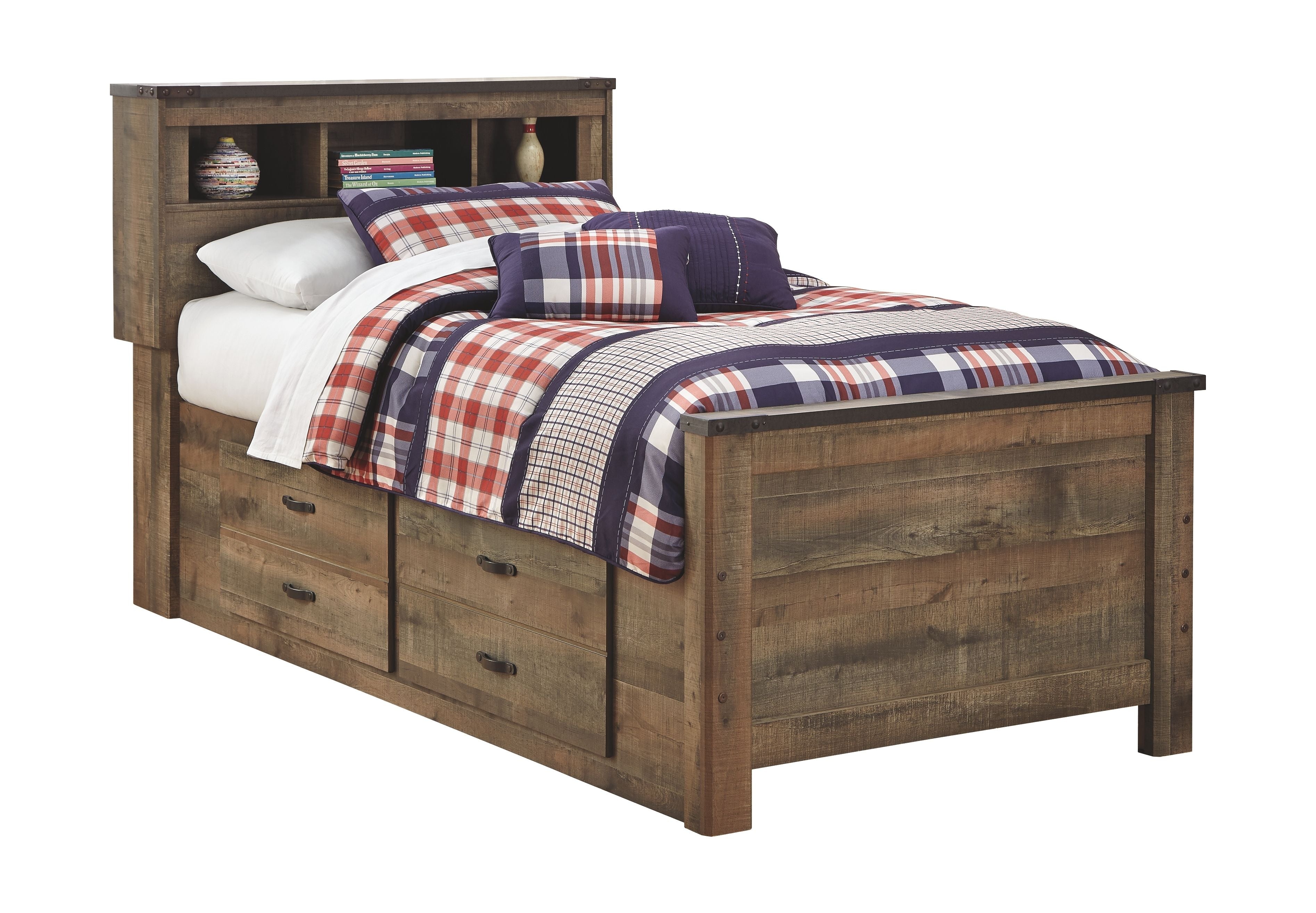 Signature Design by Ashley® Trinell - Bookcase Bed With Storage | Meri Furniture