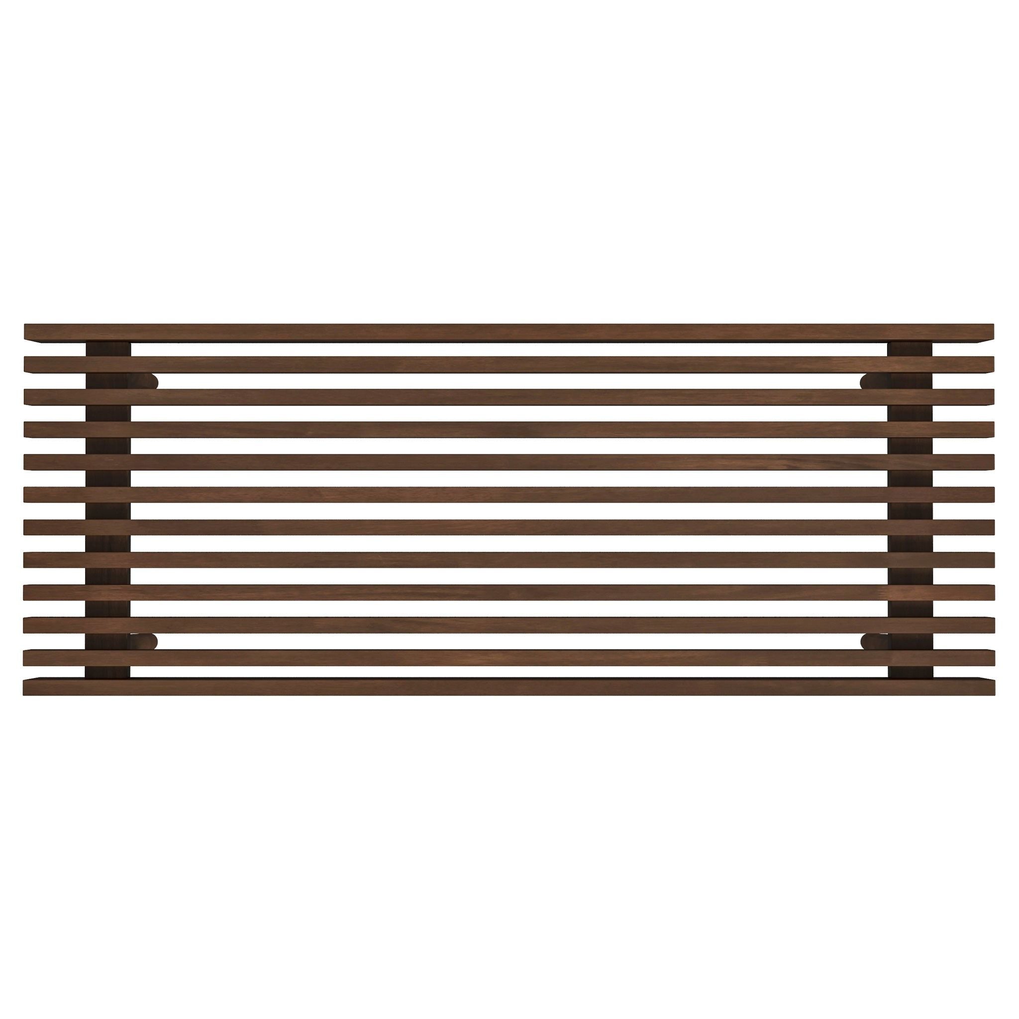 Mia - Mid-Century Modern Bench - Dark Brown