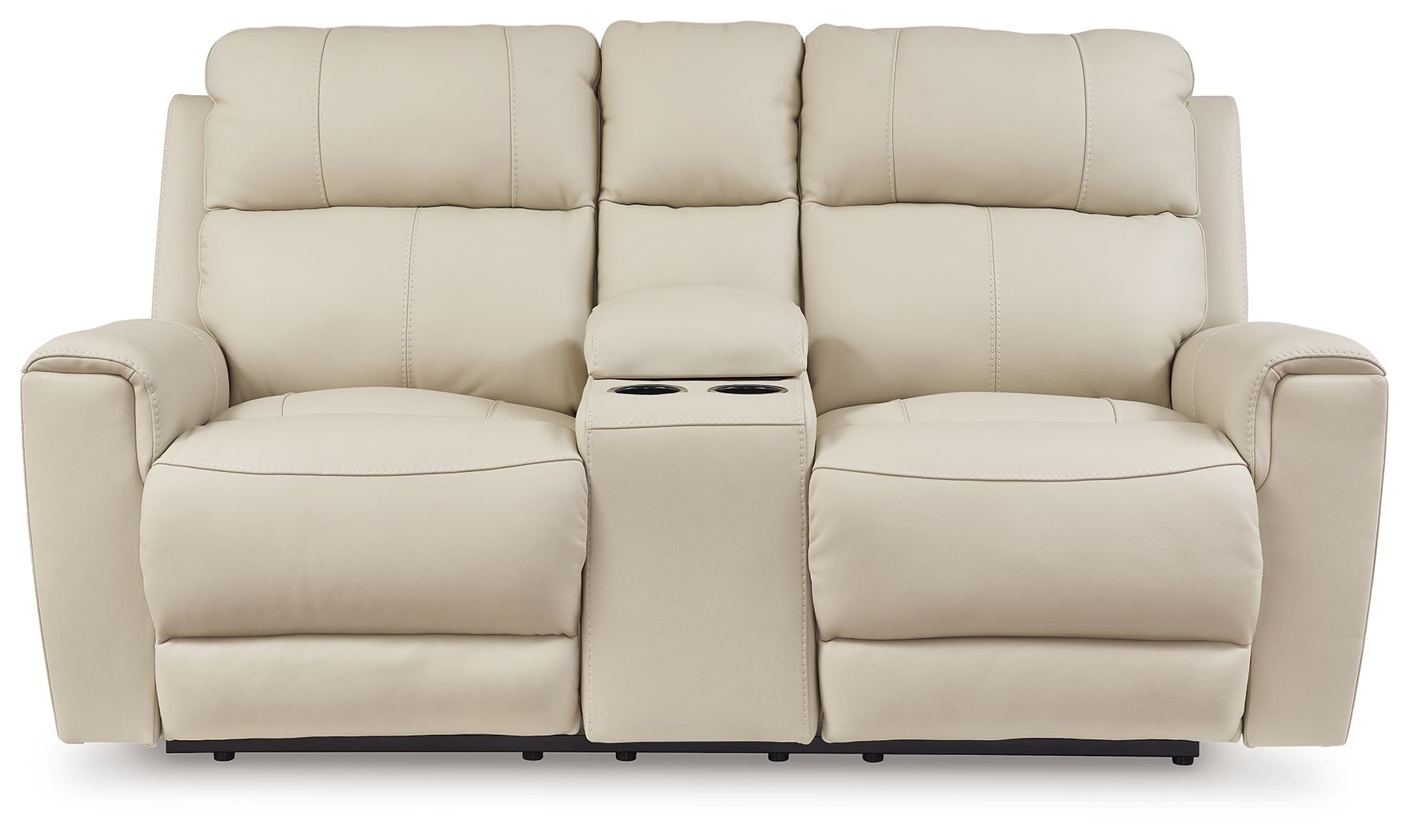 Signature Design by Ashley® Dahlmoore - Almond - Dbl Power Reclining Loveseat With Console | Meri Furniture