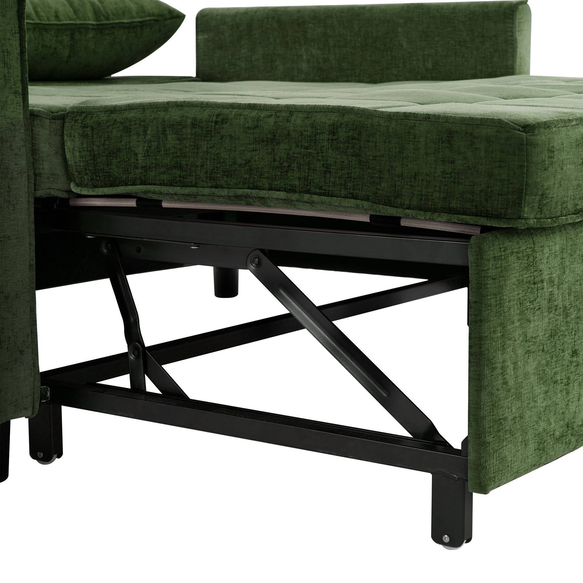 Loveseat Sofa Bed Sleeper With Reversible Backrest, Side Pockets, USB Ports, Phone Holder