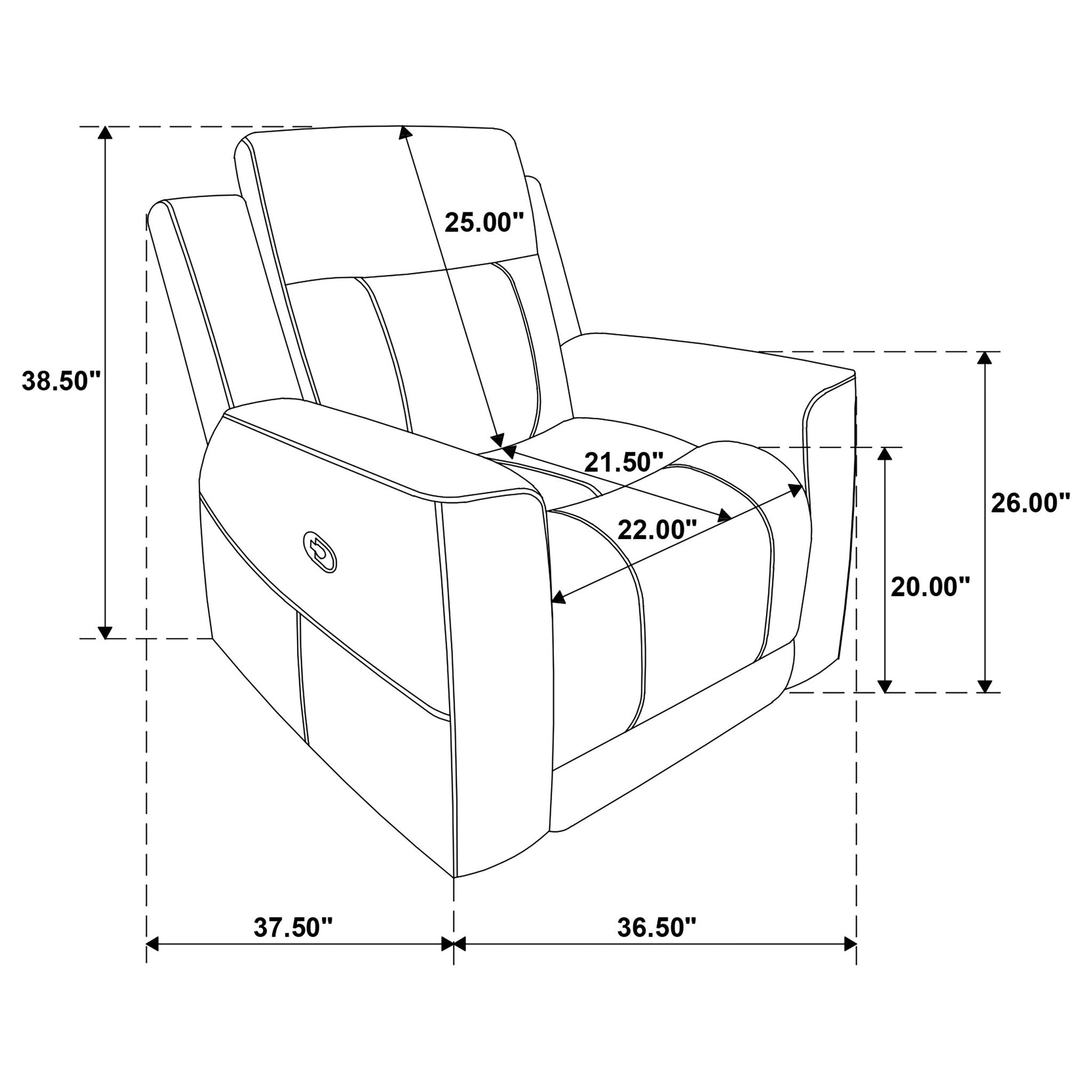 Slater - 3 Piece Upholstered Reclining Sofa Set And Built In Storage - Taupe