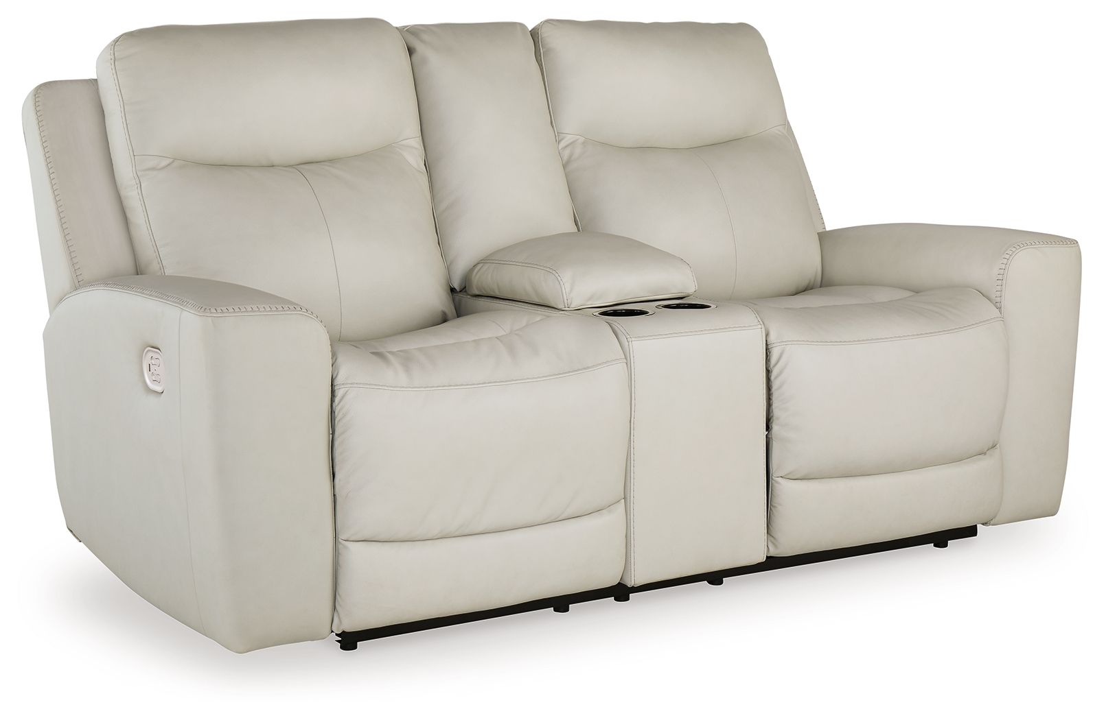 Signature Design by Ashley® Mindanao - Power Reclining Loveseat With Console /Adj Hdrst | Meri Furniture