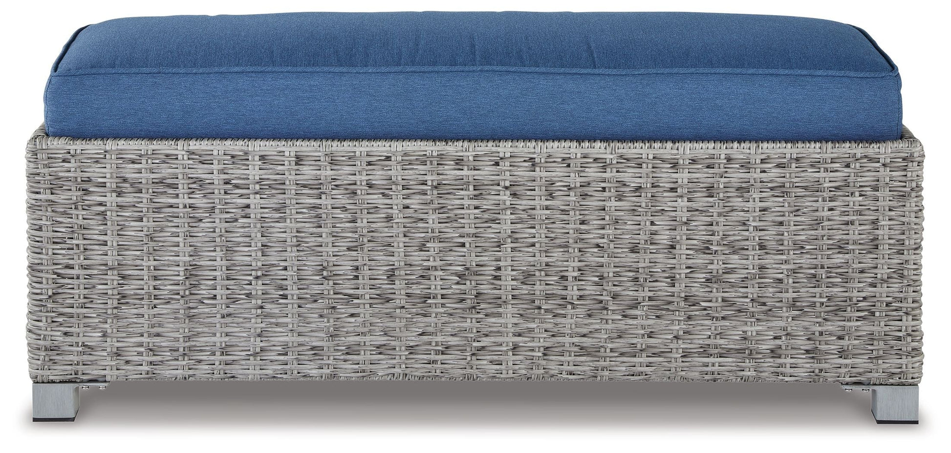 Signature Design by Ashley® Naples Beach - Light Gray - Bench With Cushion | Meri Furniture