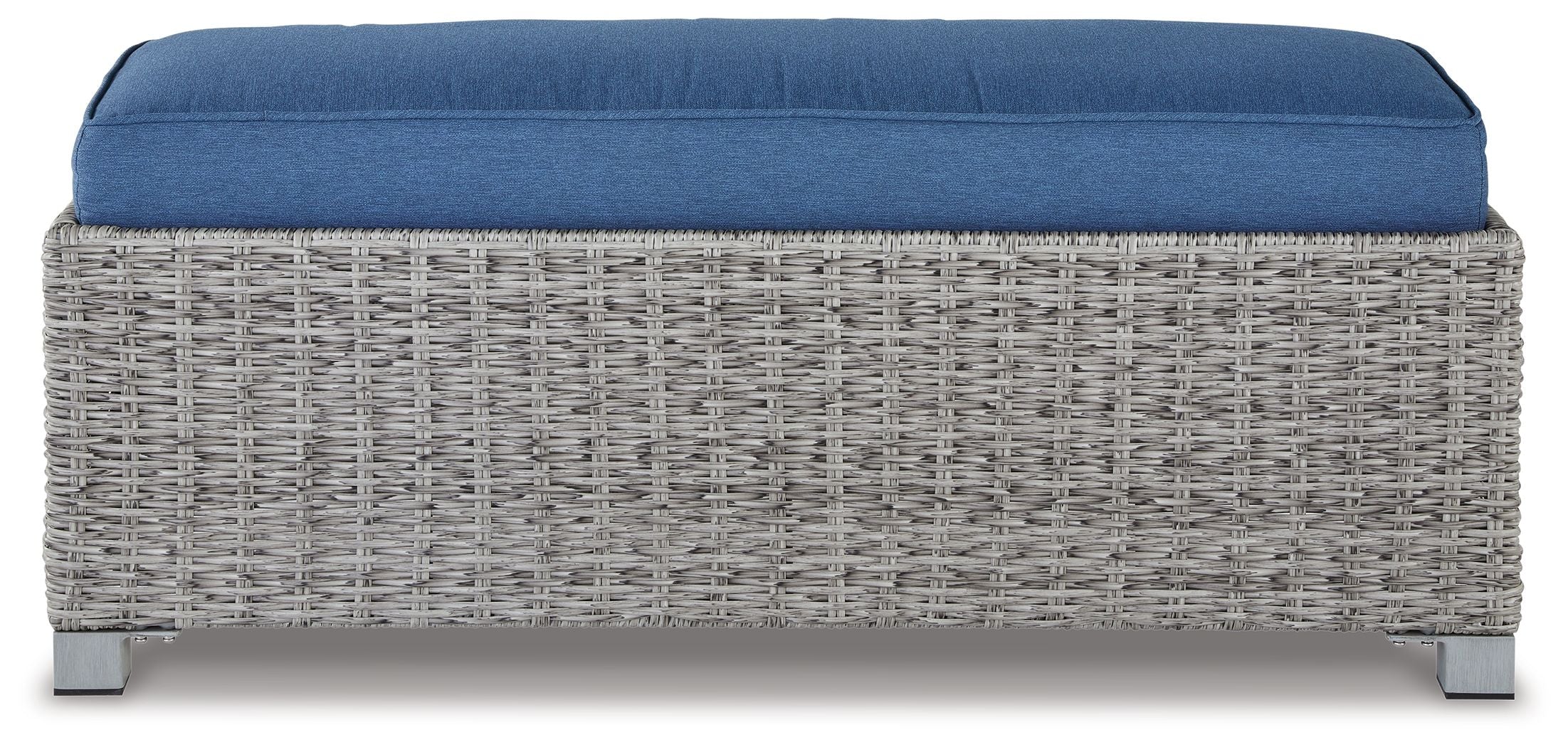 Signature Design by Ashley® Naples Beach - Light Gray - Bench With Cushion | Meri Furniture