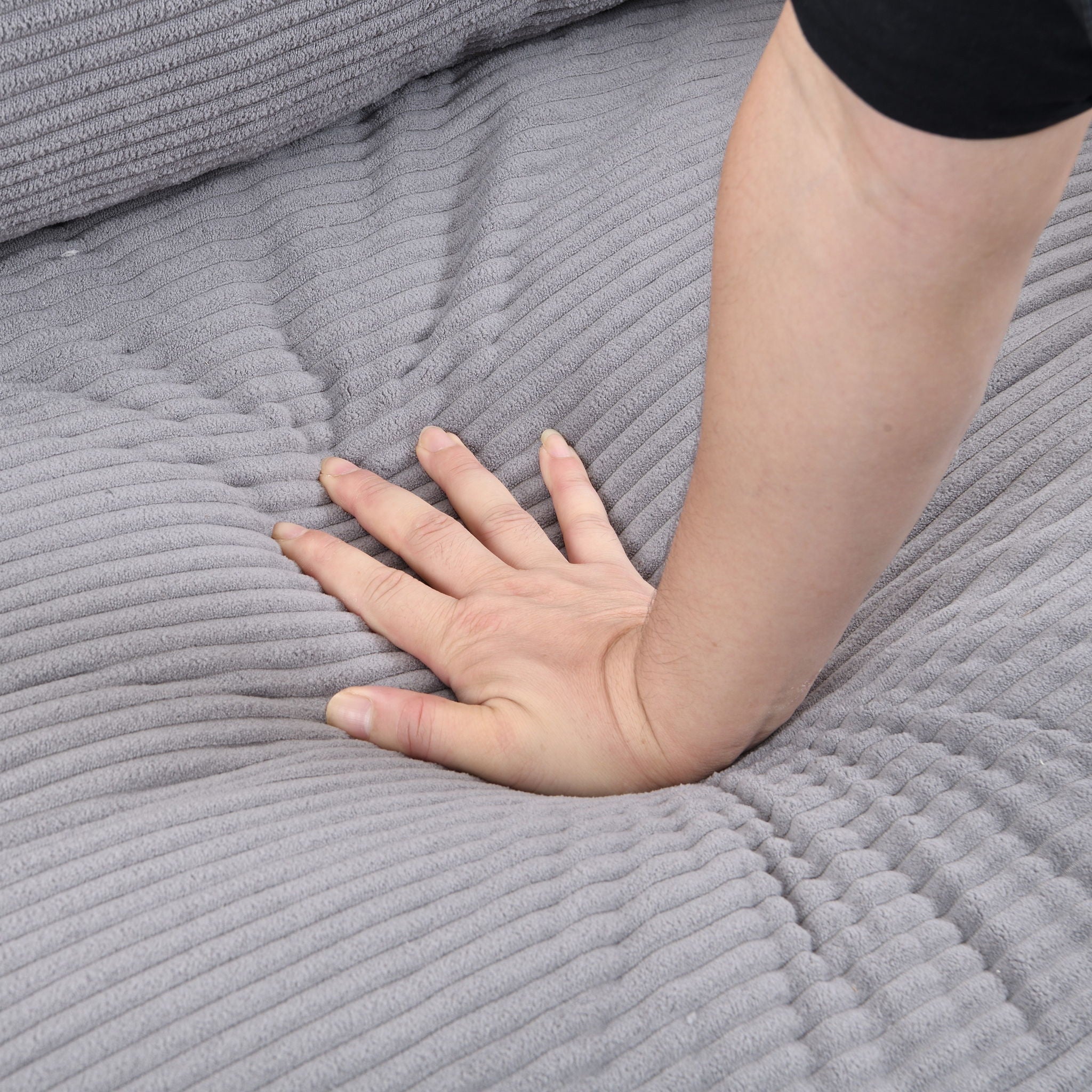 Modern Upholstered 3 Seat Sofa, High Resilience