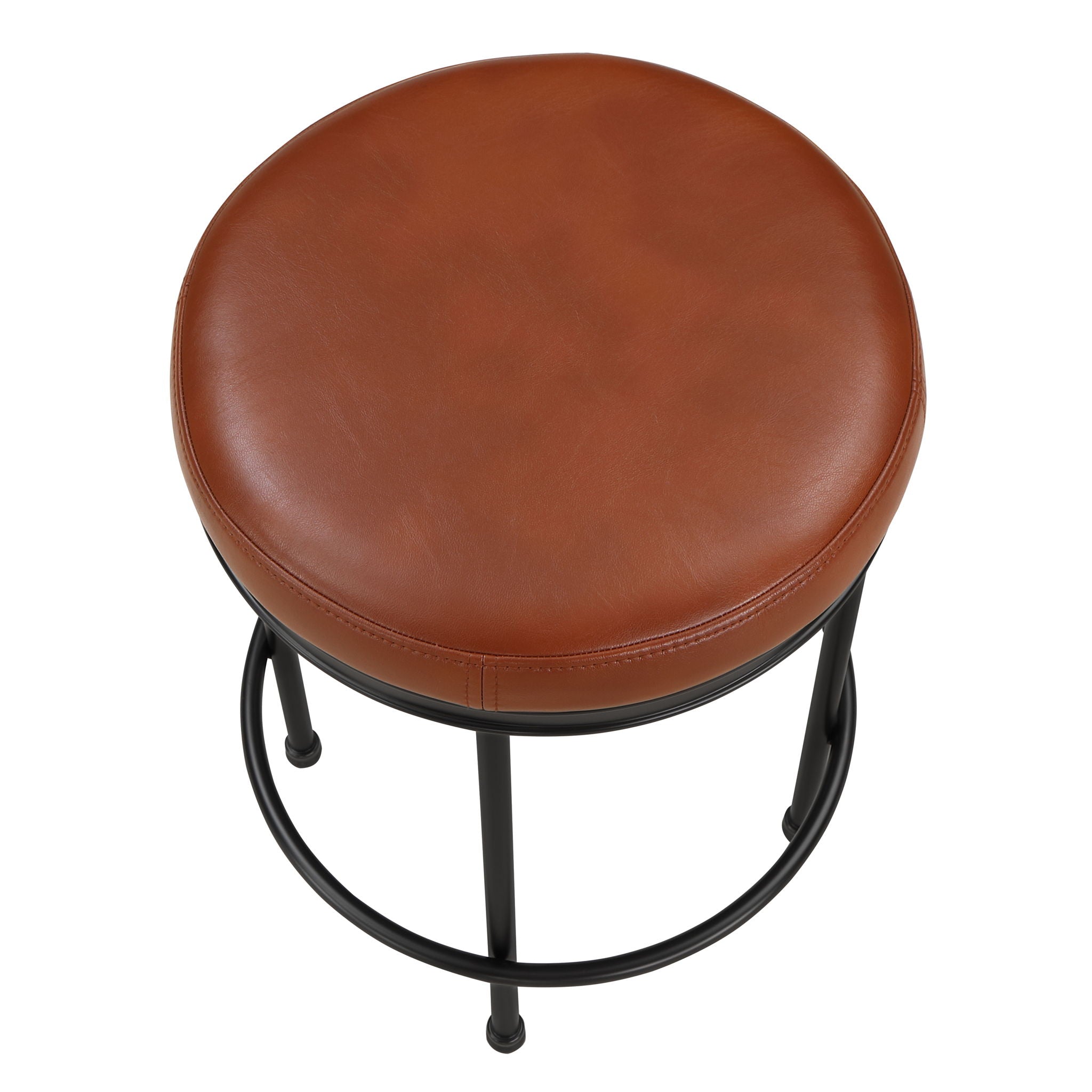 Michael - Backless Counter Height Stool With Padded Seat And Powder Coated Frame - Caramel
