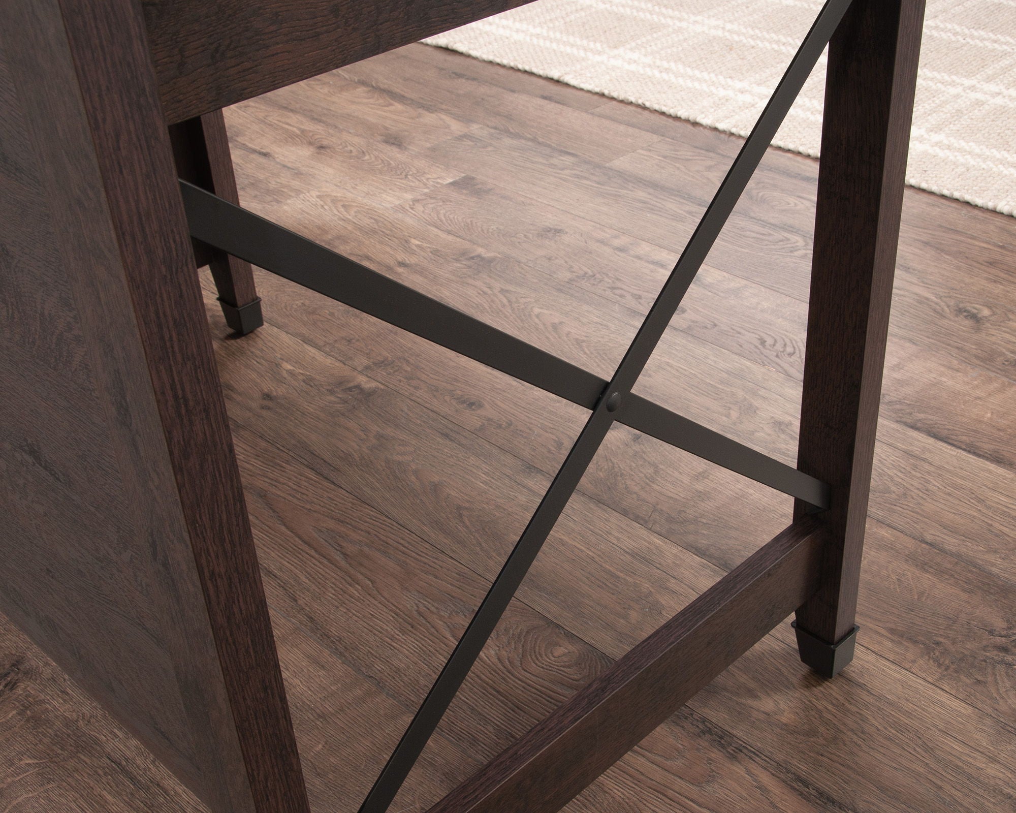 Single Pedestal Desk with Drawers, Coffee Oak