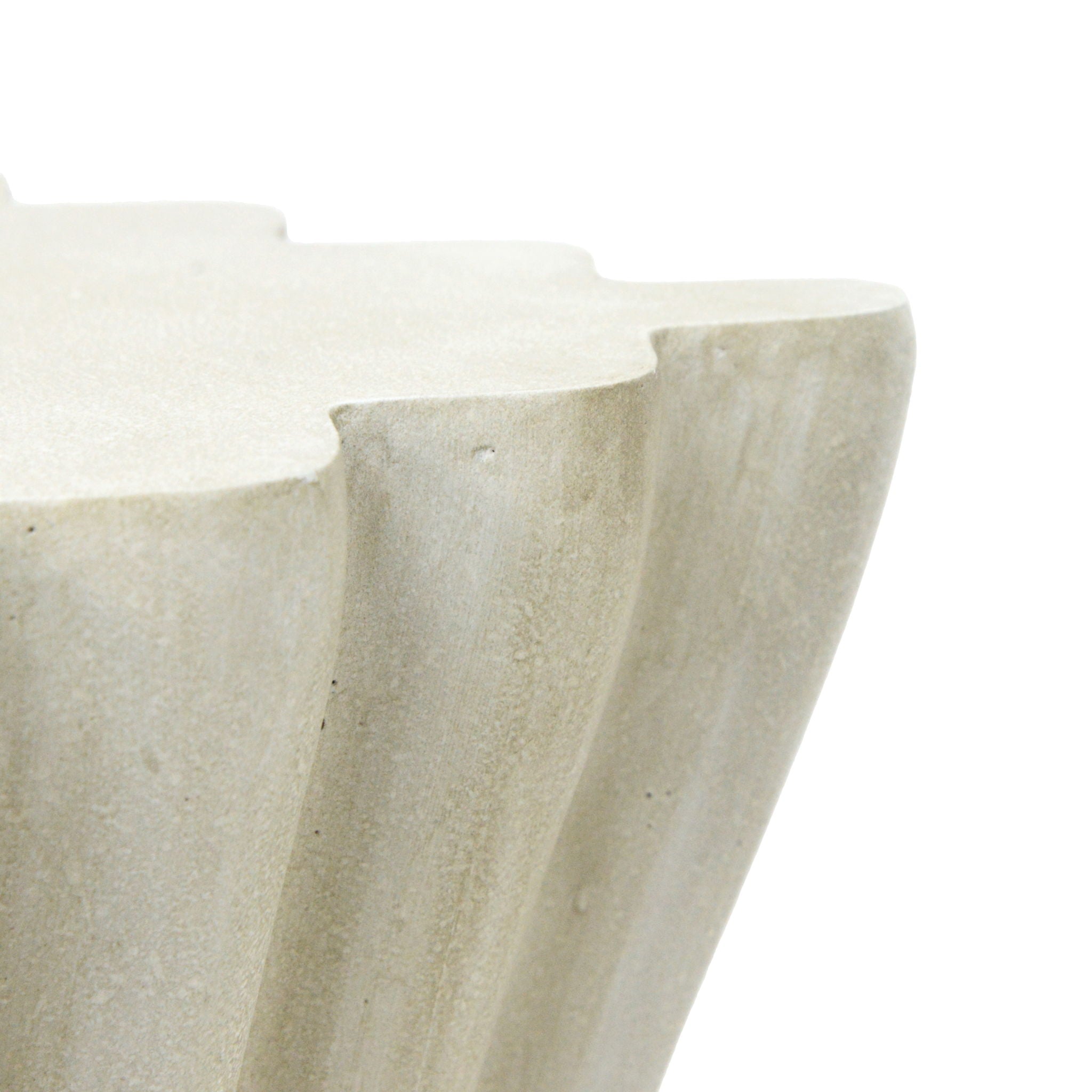 Mgo Archaistic Wavy Side Table - Antique Sandstone