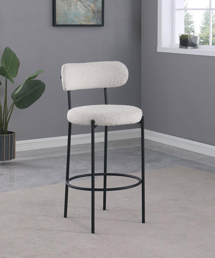 Coaster Fine Furniture Viola - Boucle Upholstered Bar Stool (Set of 2) | Meri Furniture