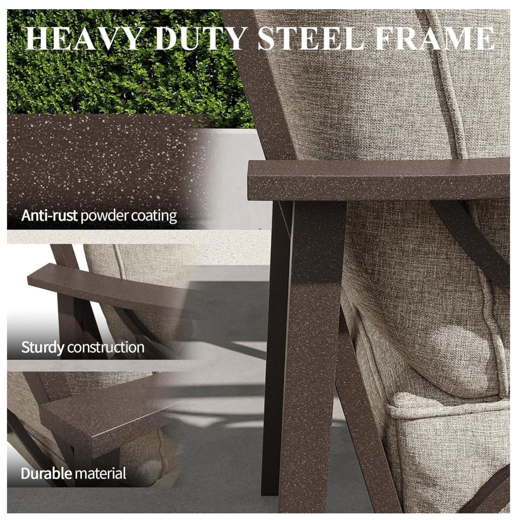 All-Weather Loveseat 2 Seats Sofa With Cushions