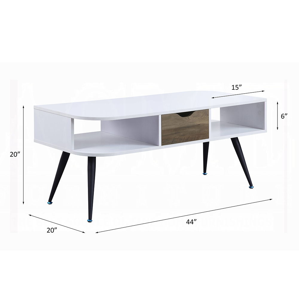 Halima - Coffee Table - White & Black