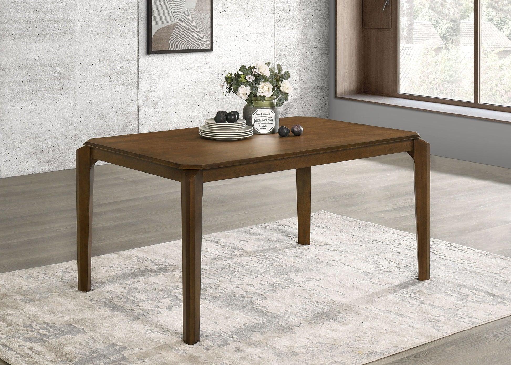 Coaster Fine Furniture Almonte - Rectangular Wood Dining Table - Dark Brown | Meri Furniture