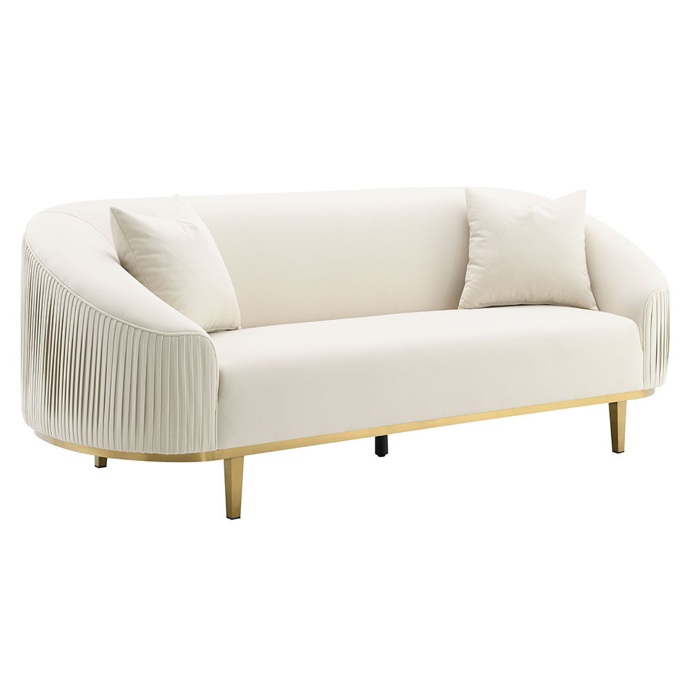 ACME Martina - Sofa With 2 Pillows - Ivory Velvet | Meri Furniture