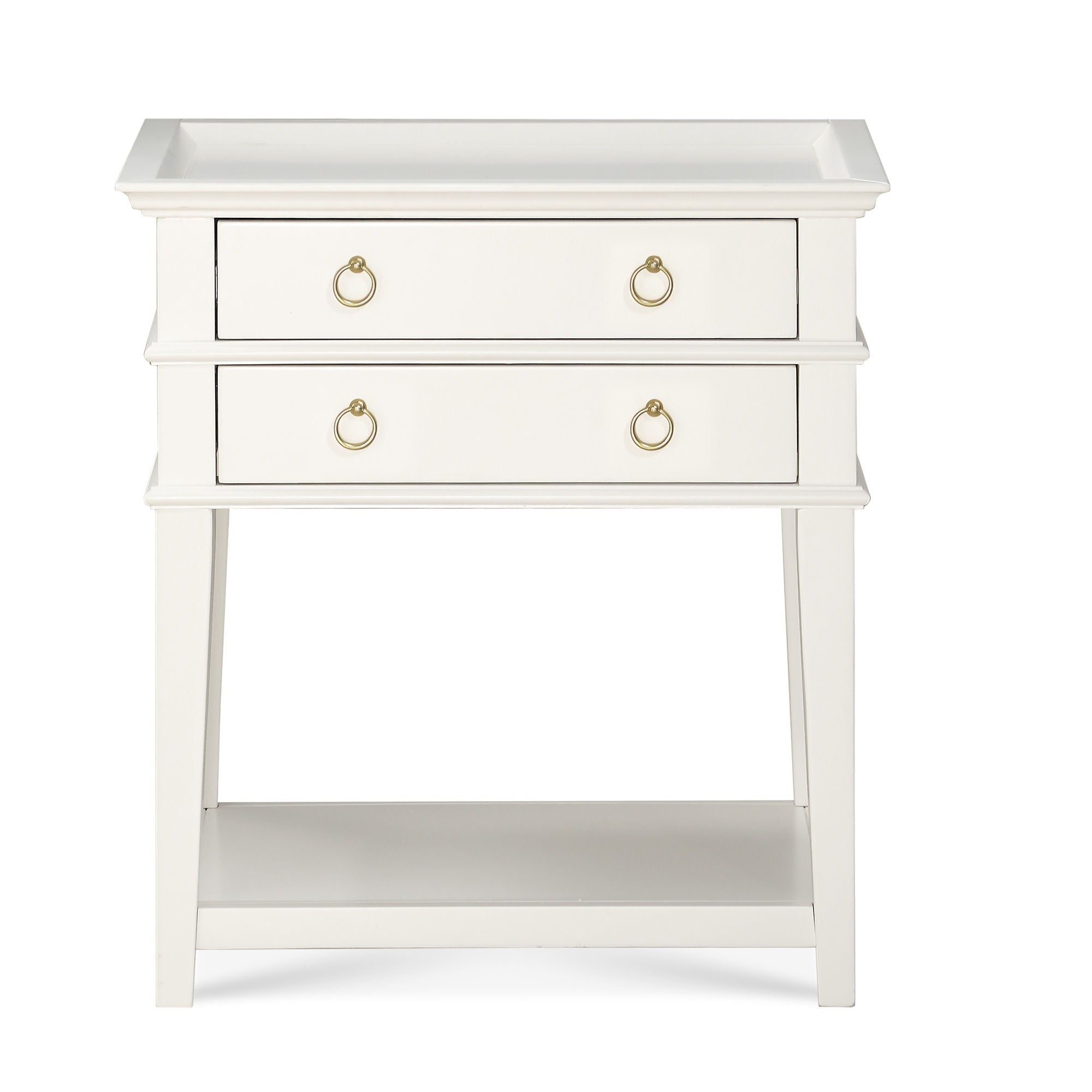 Carmona - 2 Drawer Tray Top Nightstand Pulls