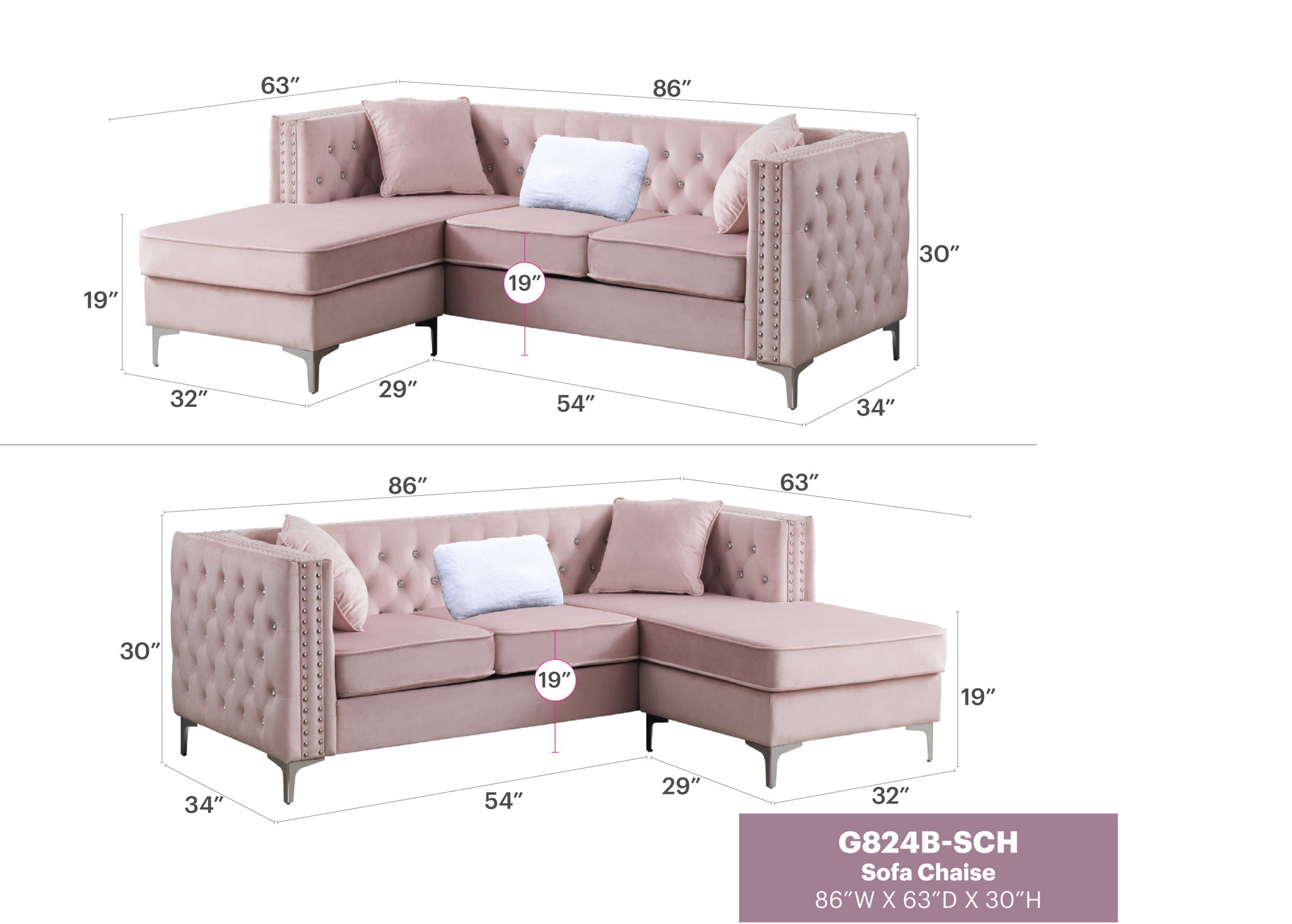 Paige - Sofa Chaise