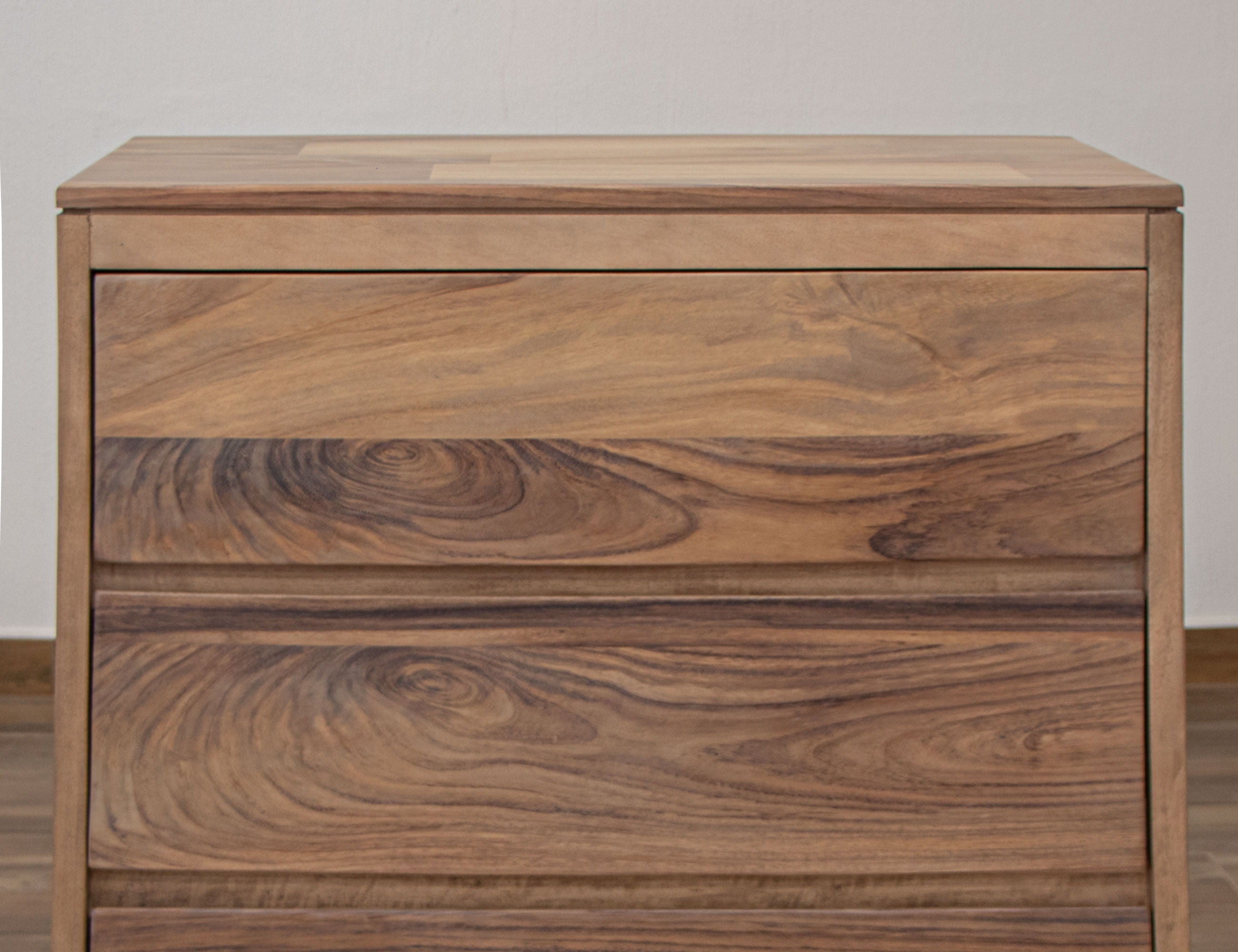 International Furniture Direct Parota Nova - 3 Drawer Chest - Brown Cappuccino | Meri Furniture