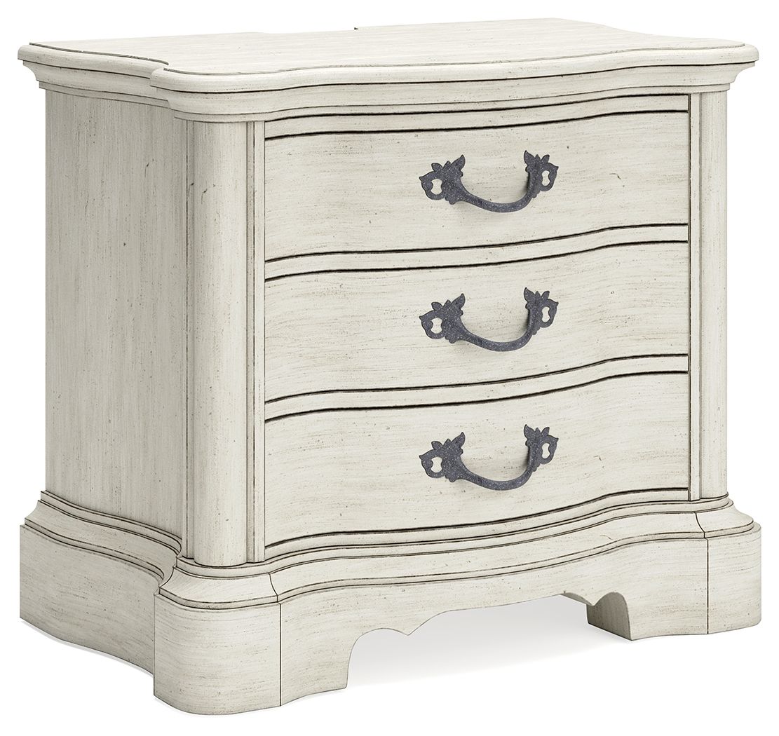 Signature Design by Ashley® Arlendyne - Antique White - Three Drawer Night Stand | Meri Furniture