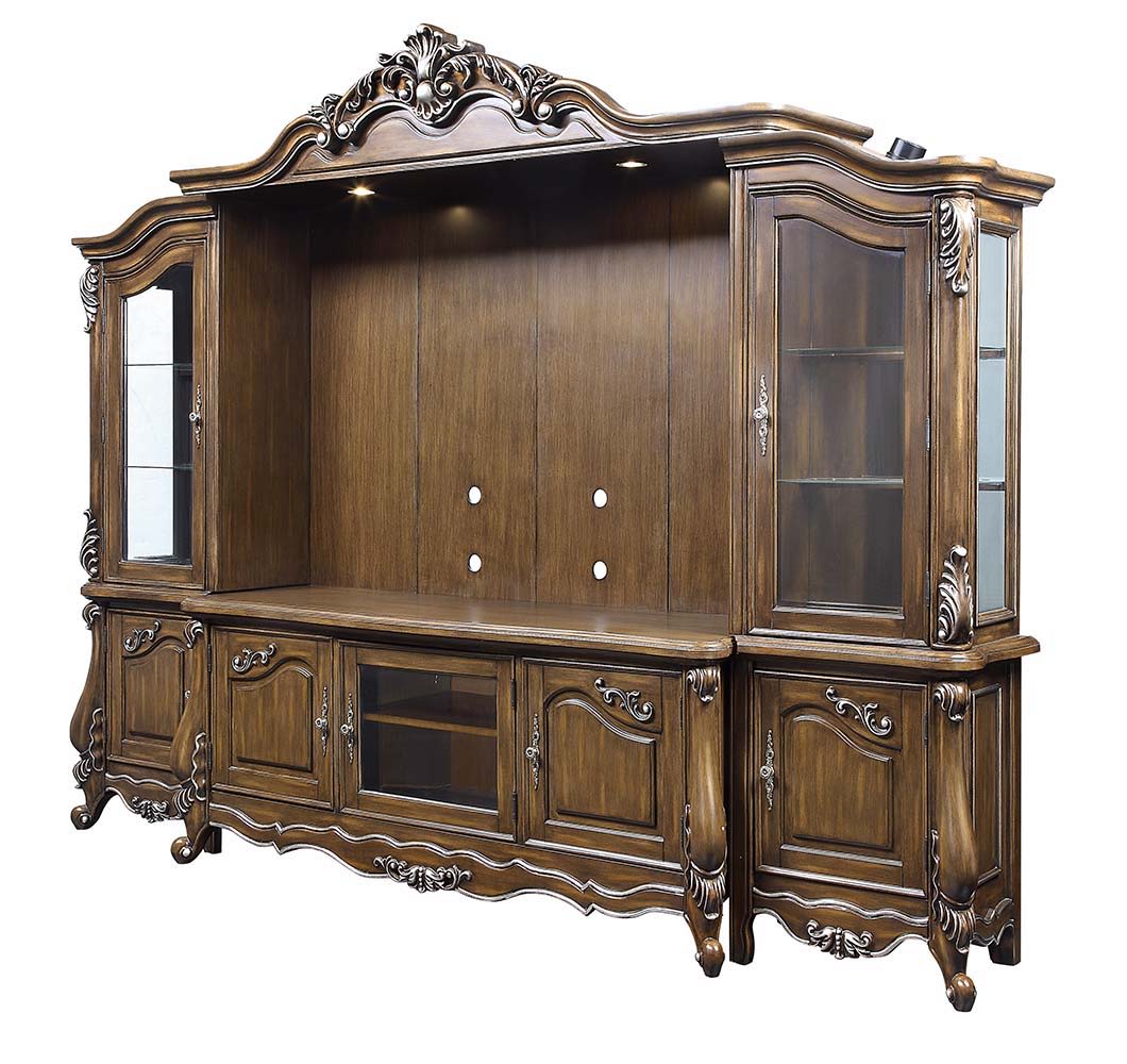ACME Latisha - Entertainment Center - Antique Oak Finish | Meri Furniture