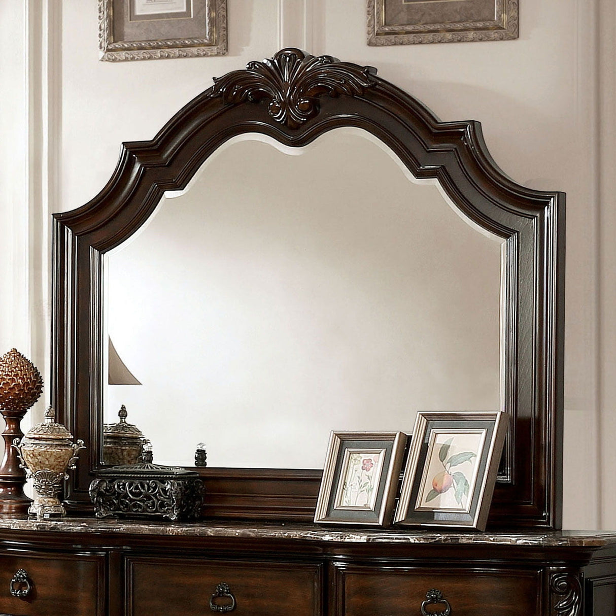 Furniture of America Niketas - Mirror - Brown Cherry | Meri Furniture