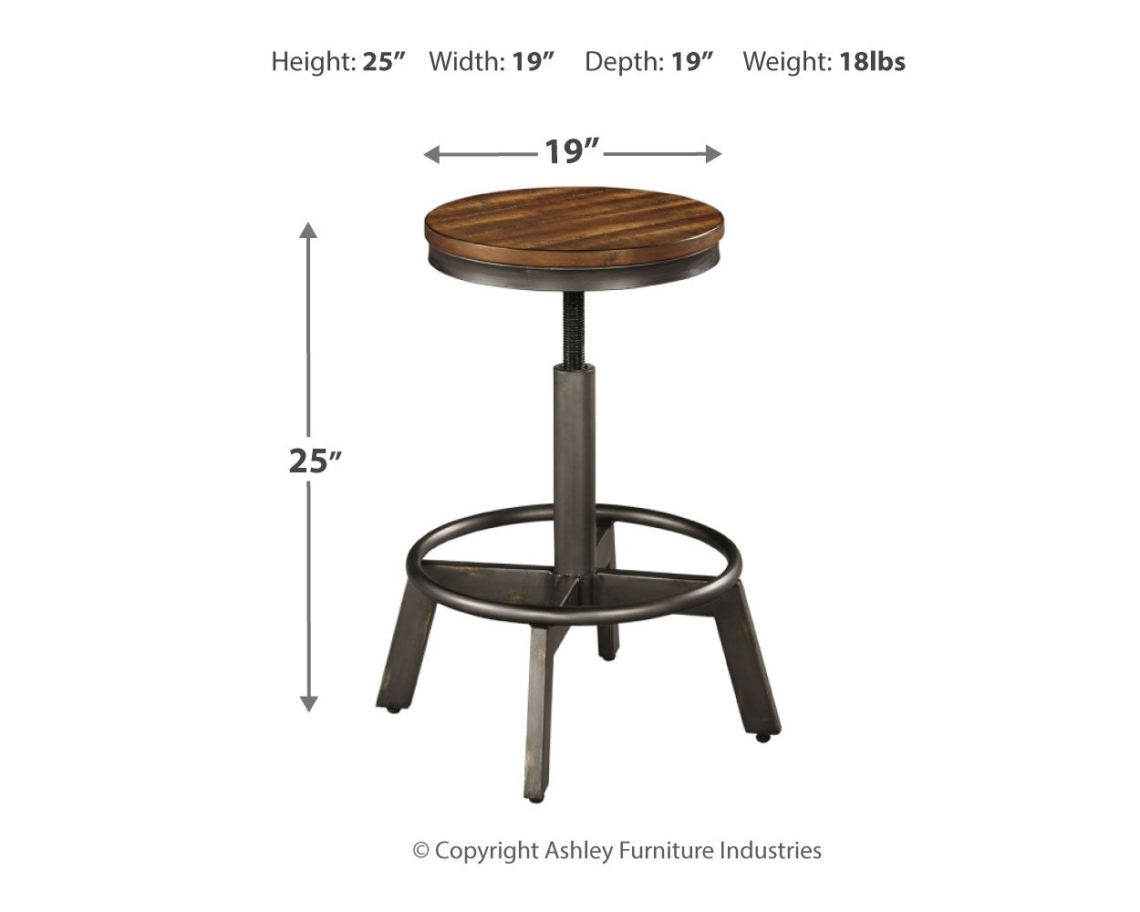 Signature Design by Ashley® Torjin - Swivel Stool (Set of 2) | Meri Furniture