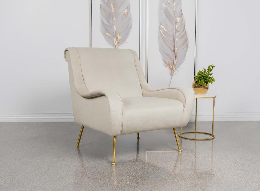 Coaster Fine Furniture Ricci - Upholstered Saddle Arm Accent Chair | Meri Furniture