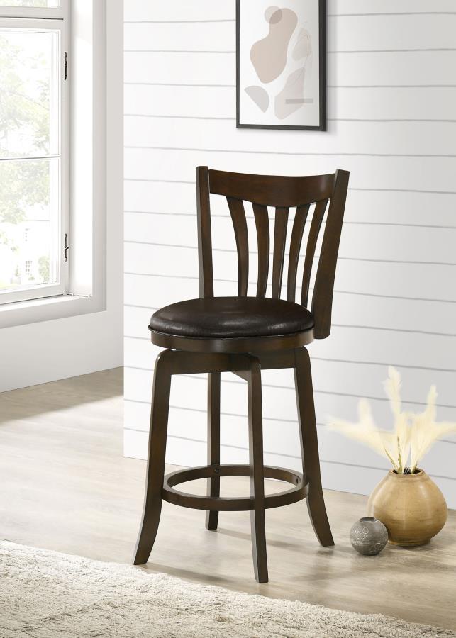 Coaster Fine Furniture Lambert - Wood Height Swivel Bar Chair | Meri Furniture