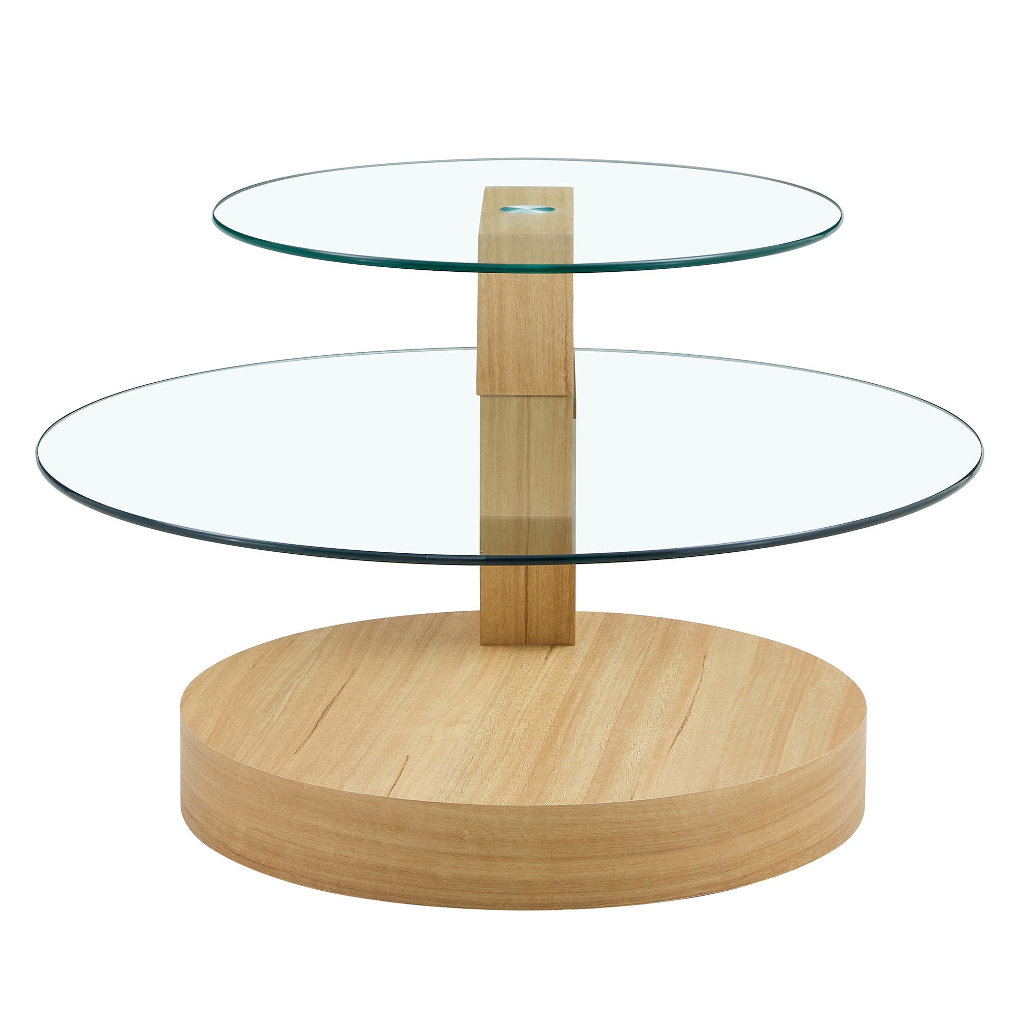 Contemporary Artistic Double Layer Coffee Table