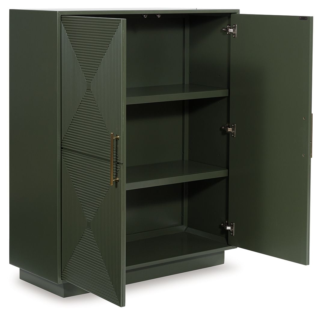 Signature Design by Ashley® Geirwood - Dark Green - Accent Cabinet | Meri Furniture