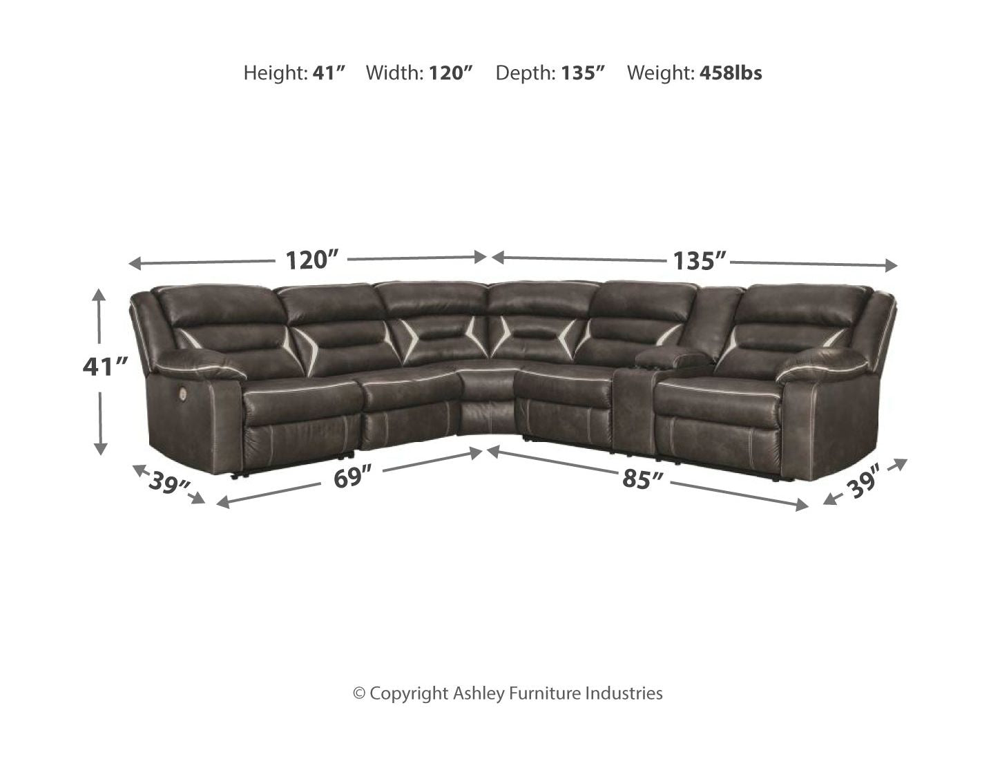 Signature Design by Ashley® Kincord - Sectional | Meri Furniture