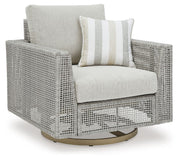 Signature Design by Ashley® Seton Creek - Gray - Swivel Lounge With Cushion | Meri Furniture
