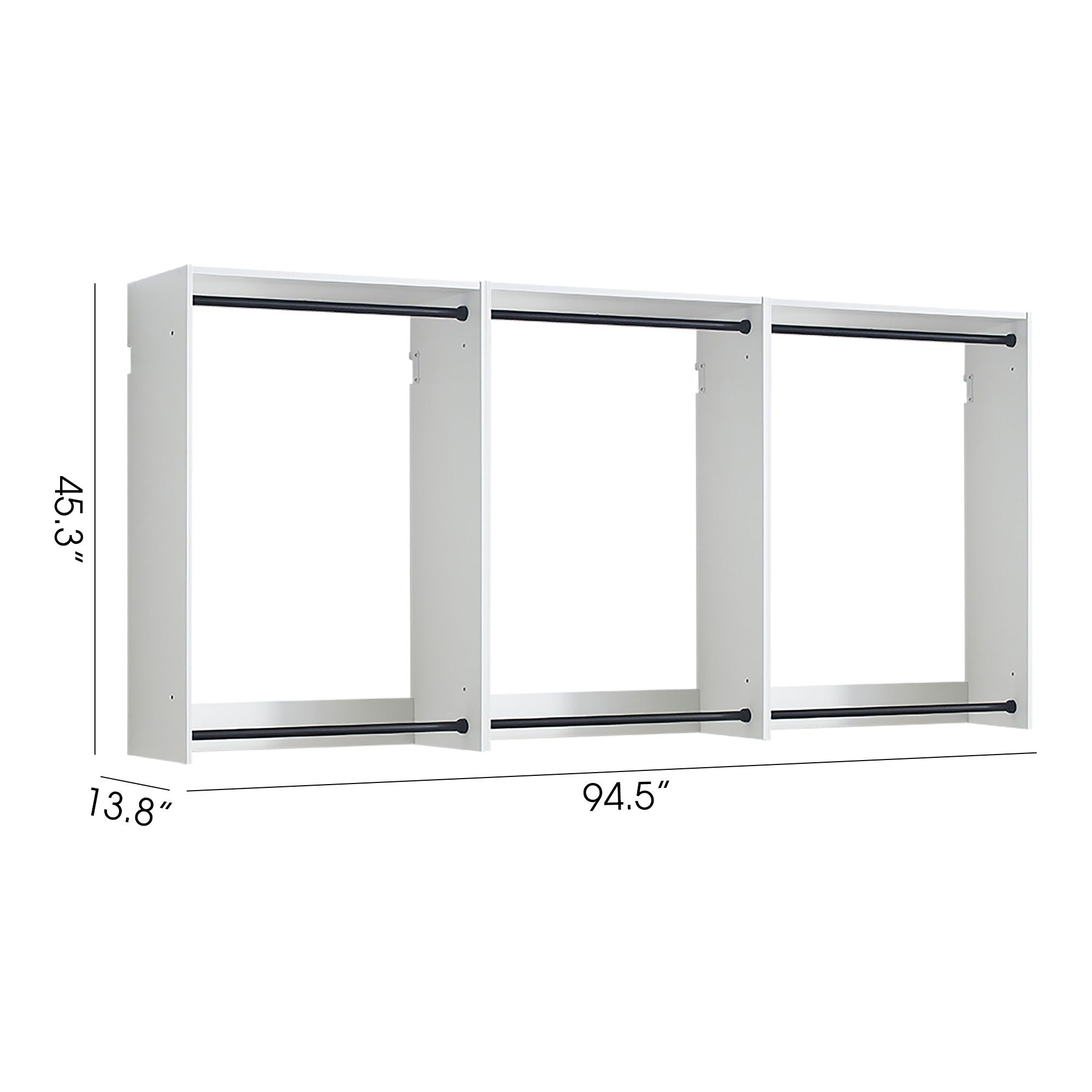 Devi - Wall Mounted Wood Closet System, Modular Units