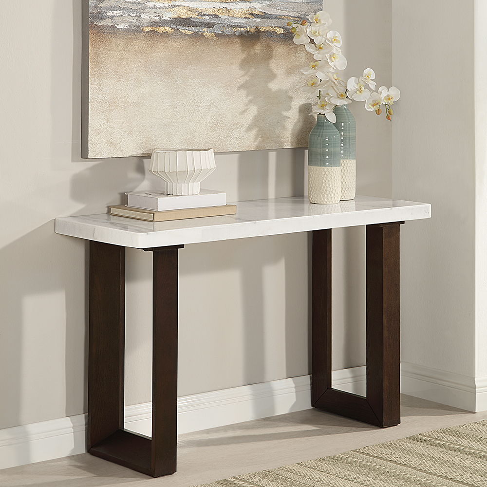 ACME Edwyn - Table With Marble Top | Meri Furniture