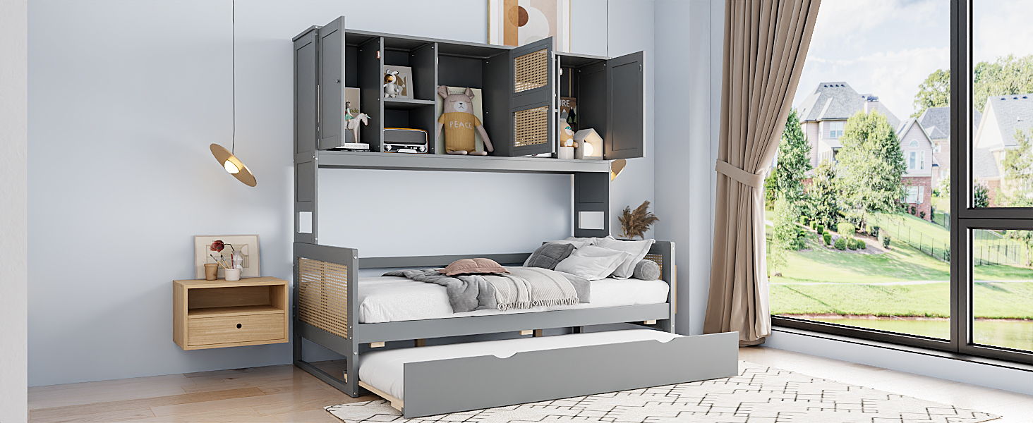 Daybed And All In One Cabinet And Shelf