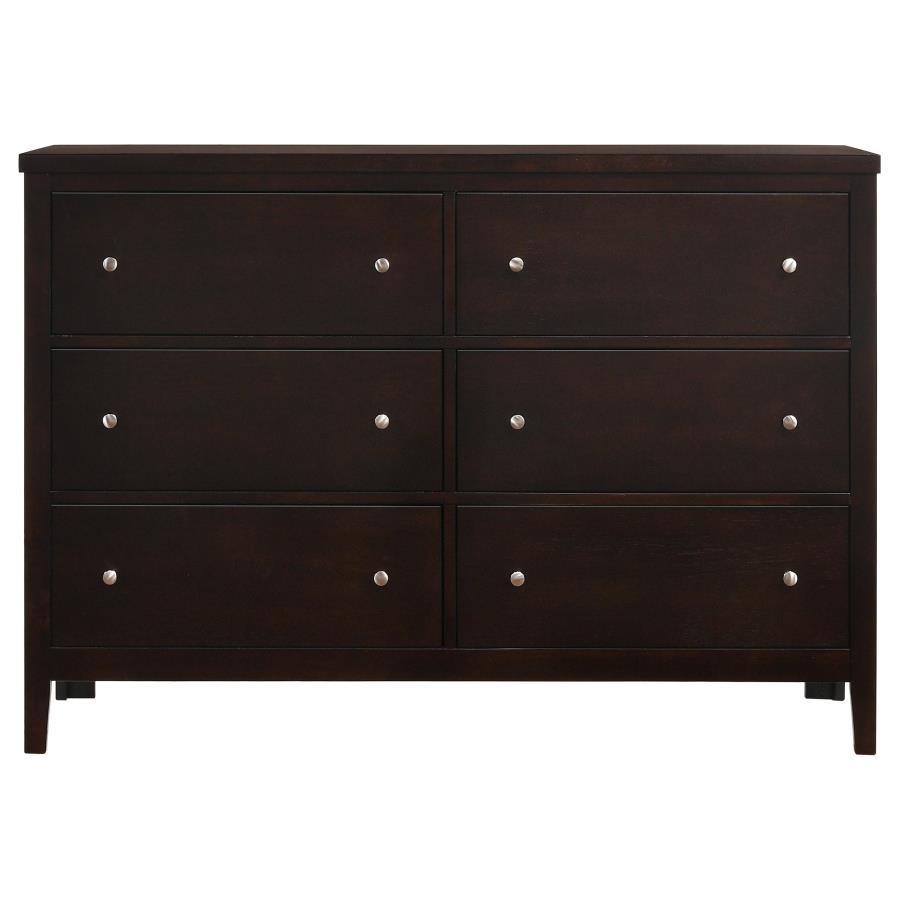 Coaster Fine Furniture Carlton - 6-Drawer Dresser - Cappuccino | Meri Furniture