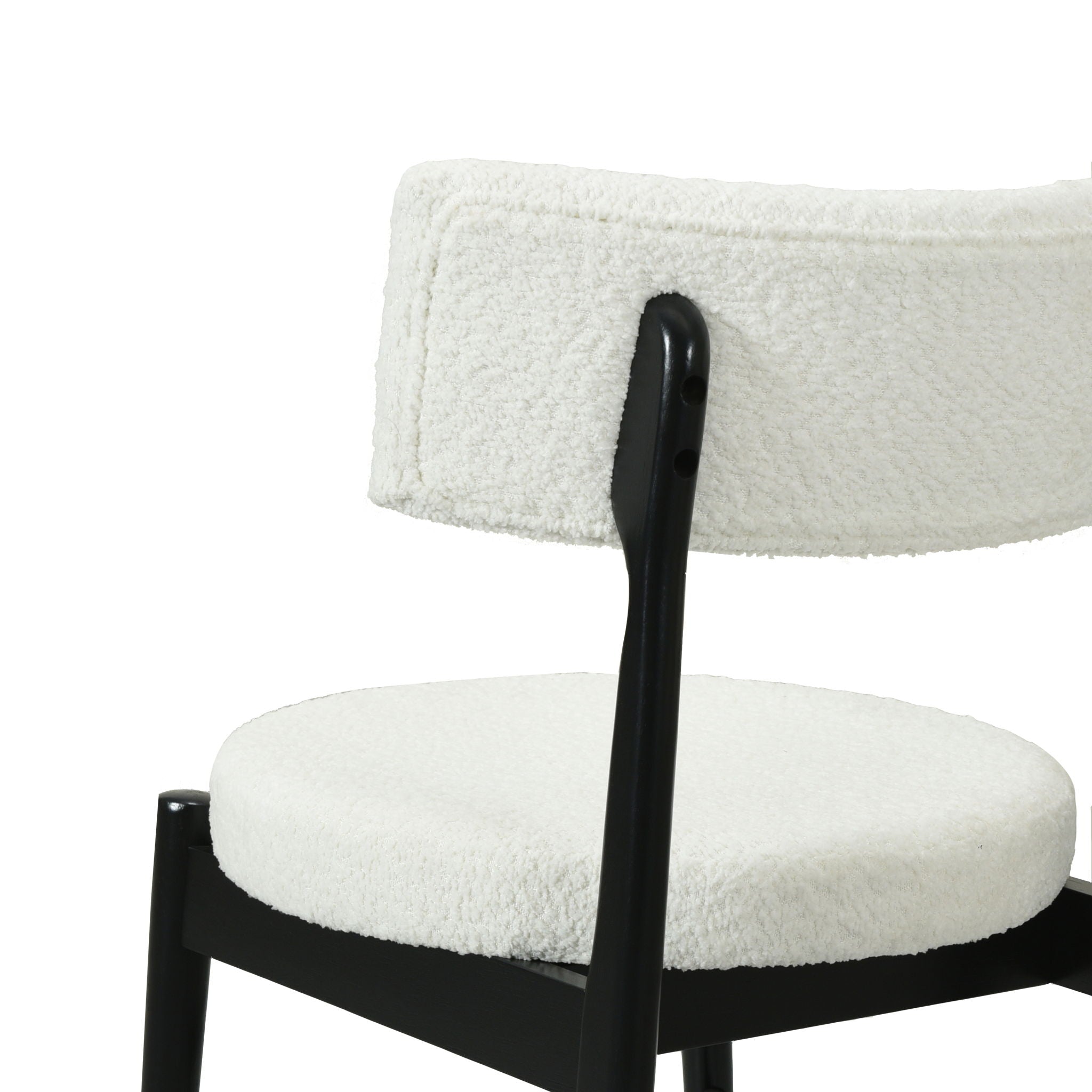 Mid Century Modern Counter Stools, Fabric Upholstered Chairs