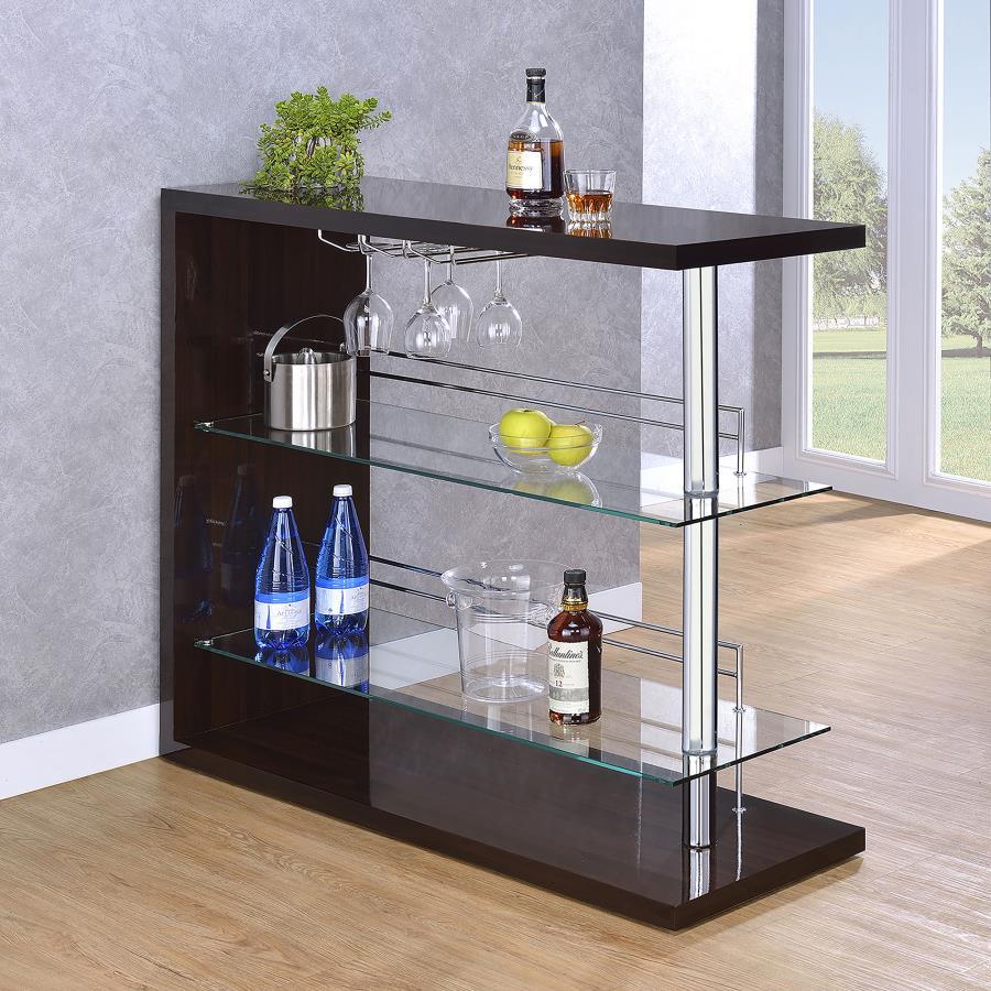 Coaster Fine Furniture Prescott - Rectangular 2-Shelf Bar Unit | Meri Furniture