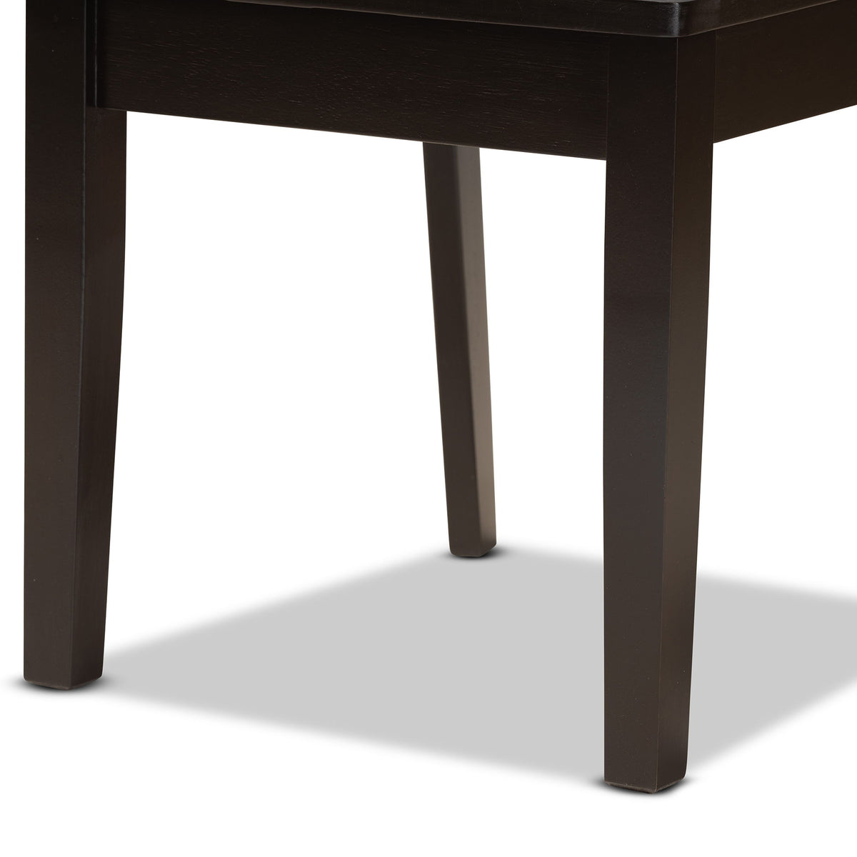 Ela Modern and Contemporary Dark Brown Finished Wood 7-Piece Dining Set