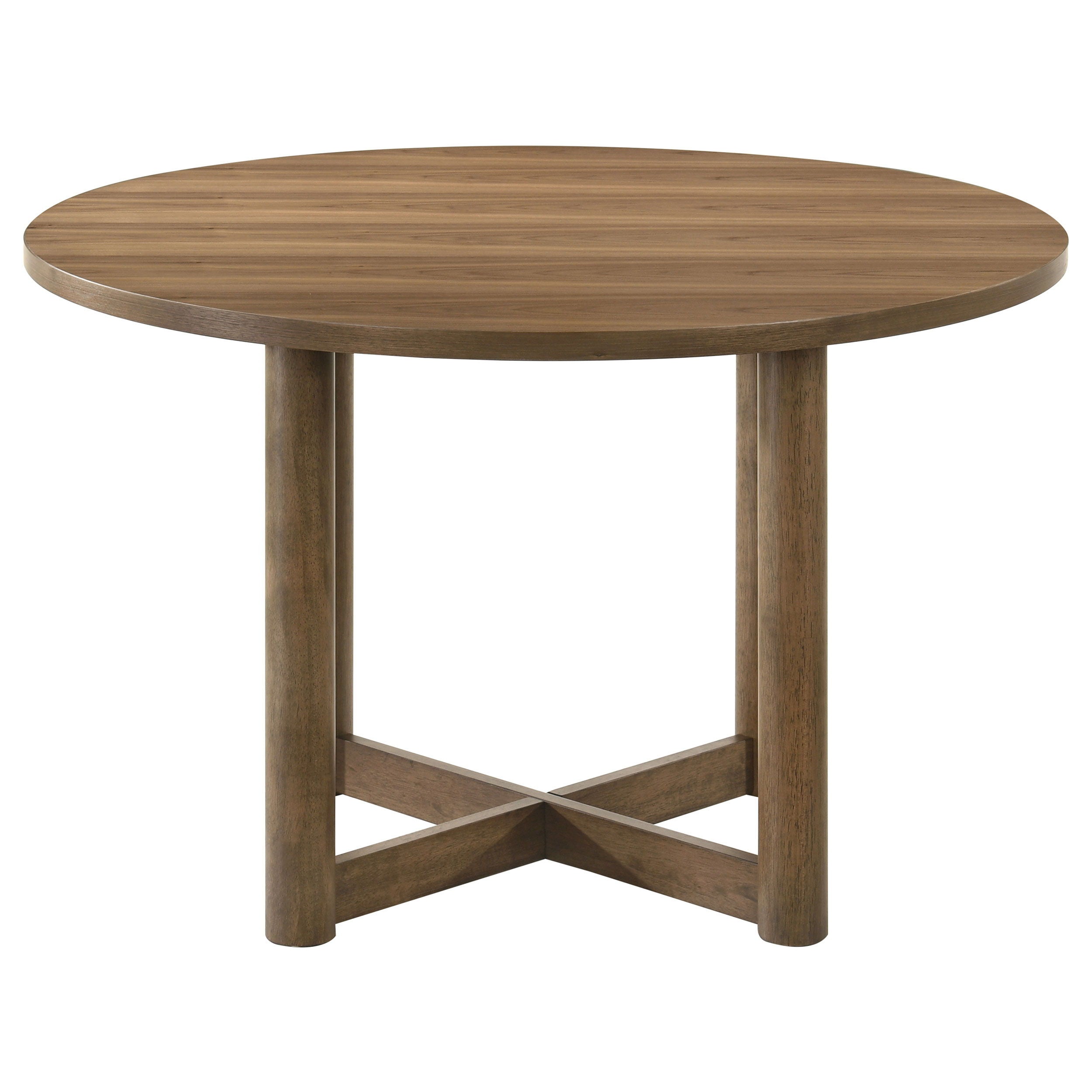 Coaster Fine Furniture Crestmore - Round Wood Dining Table - Walnut | Meri Furniture