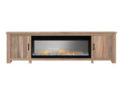 Natural Parota - Electric Fireplace - Brown Cappuccino