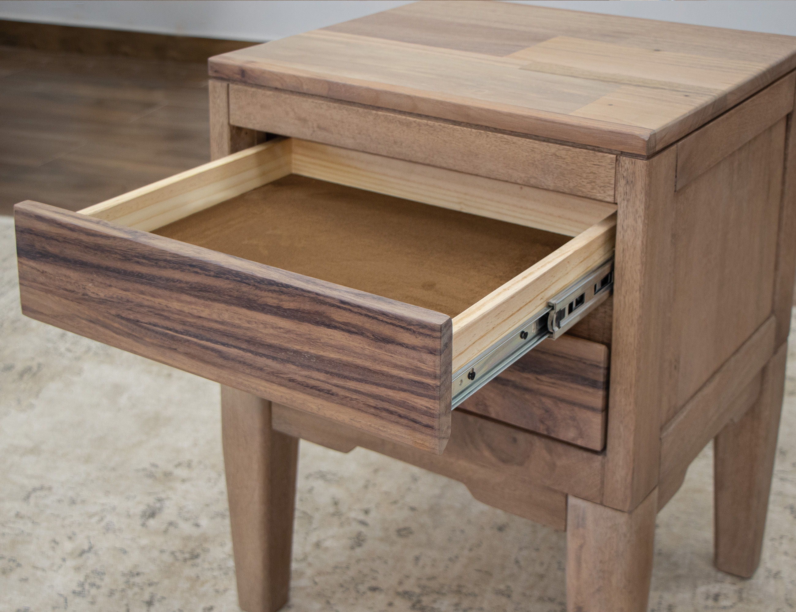 International Furniture Direct Parota Nova - Nightstand - Brown Cappuccino | Meri Furniture