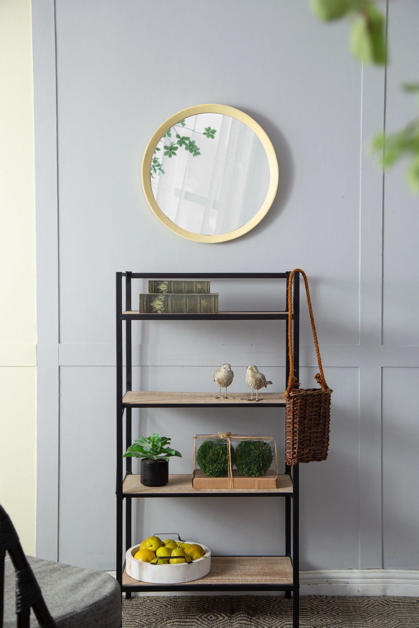 Transitional Decor Style Wall Mirror Decor With Frame For Bathroom