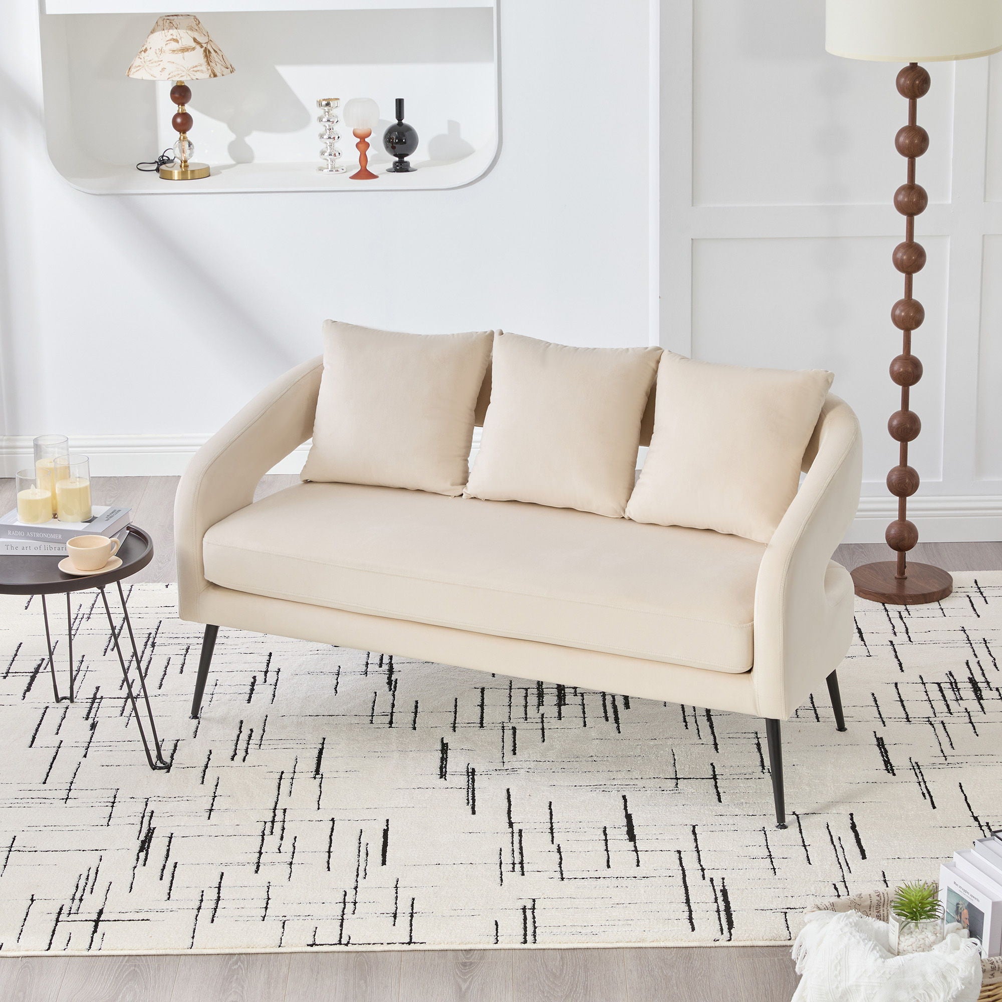 3 Piece Living Room Set, Loveseat & 2 Accent Chairs