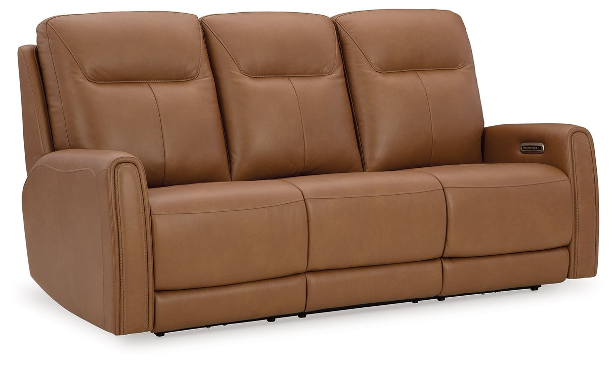 Tryanny - Butterscotch - Power Reclining Sofa With Adj Headrest