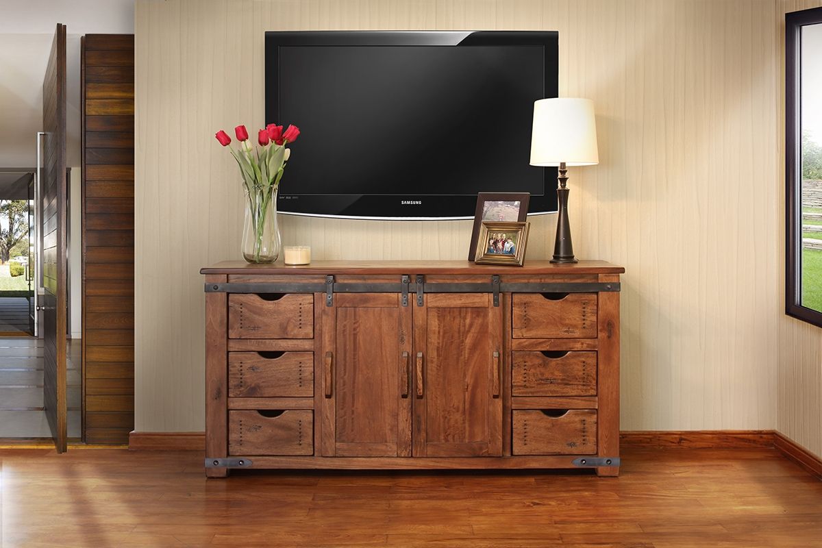 International Furniture Direct Parota - TV Stand | Meri Furniture