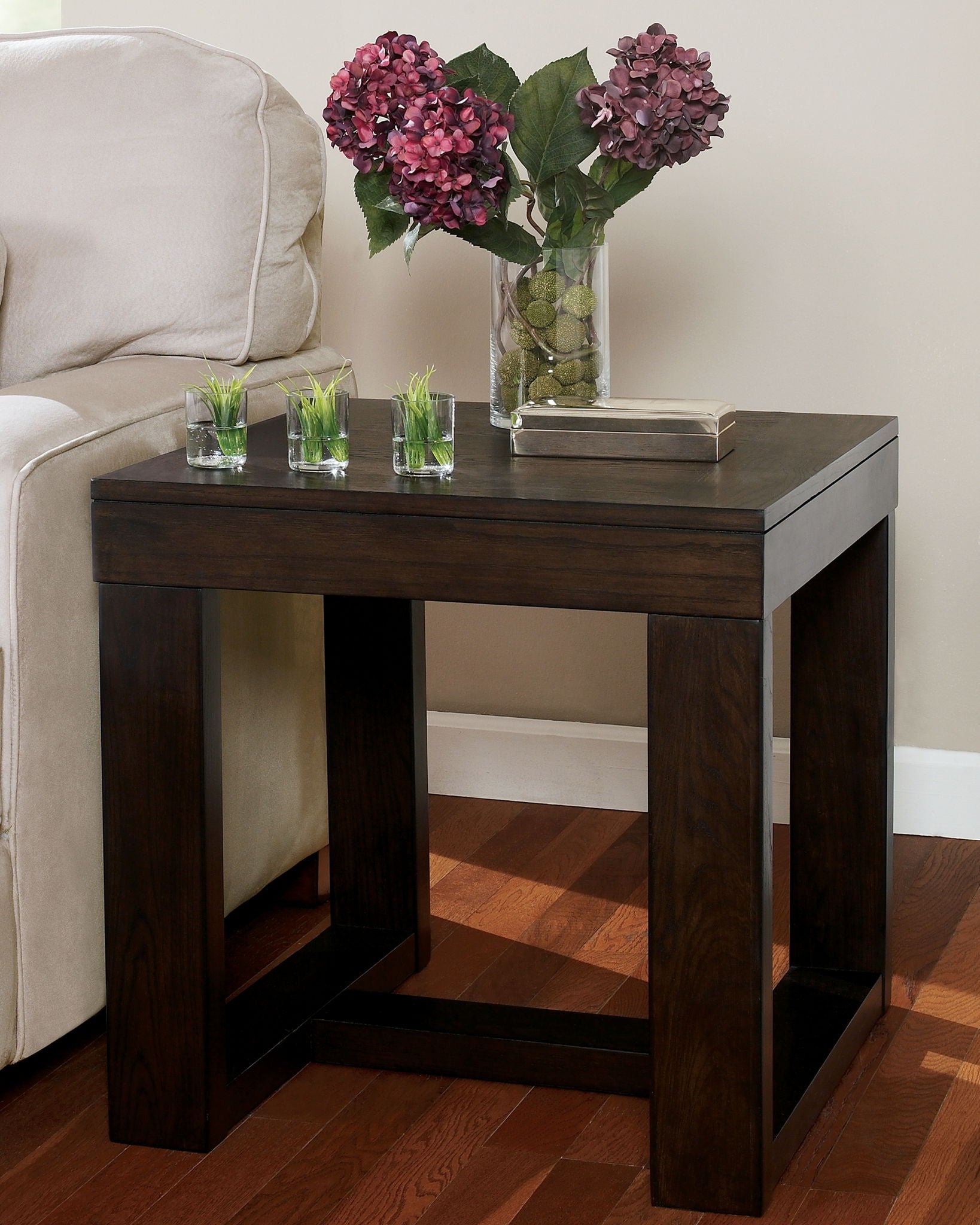 Watson - Square End Table - Dark Brown