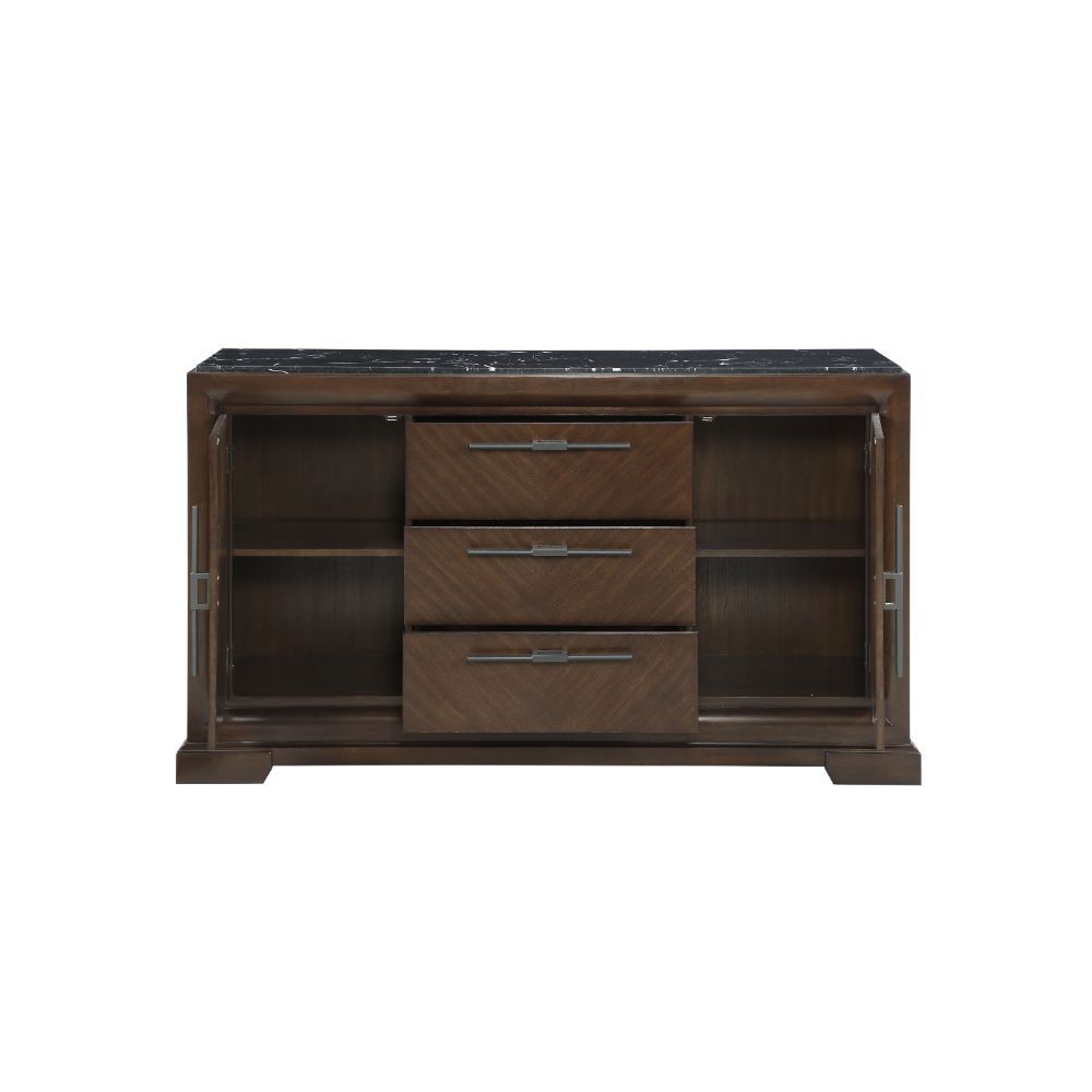 ACME Selma - Server - Marble & Tobacco | Meri Furniture